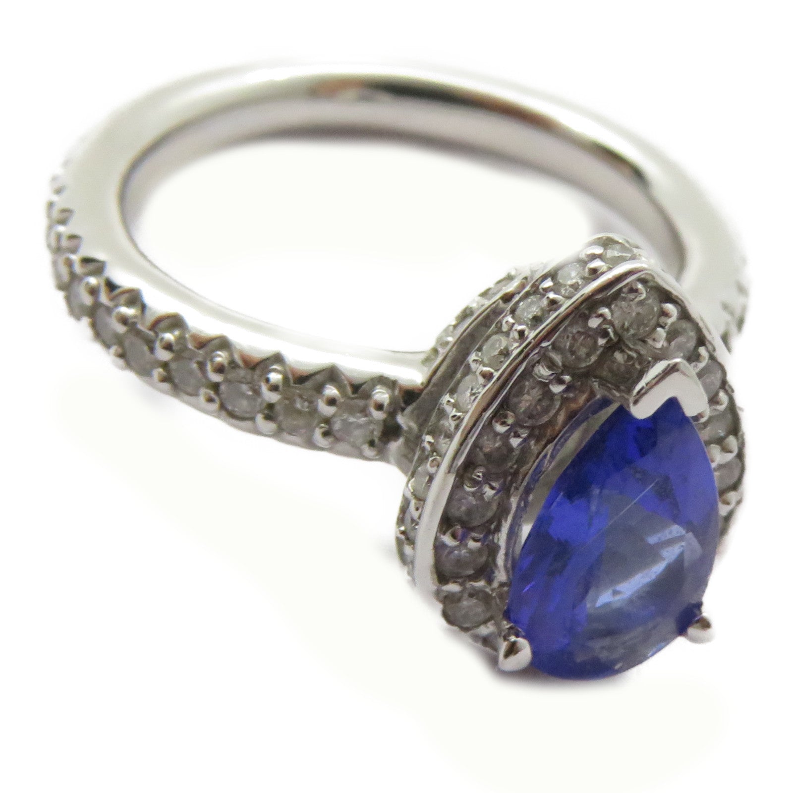 JEWELRY 【激減優惠】14K白金Tanzanite Ring坦桑石戒指US#5.5