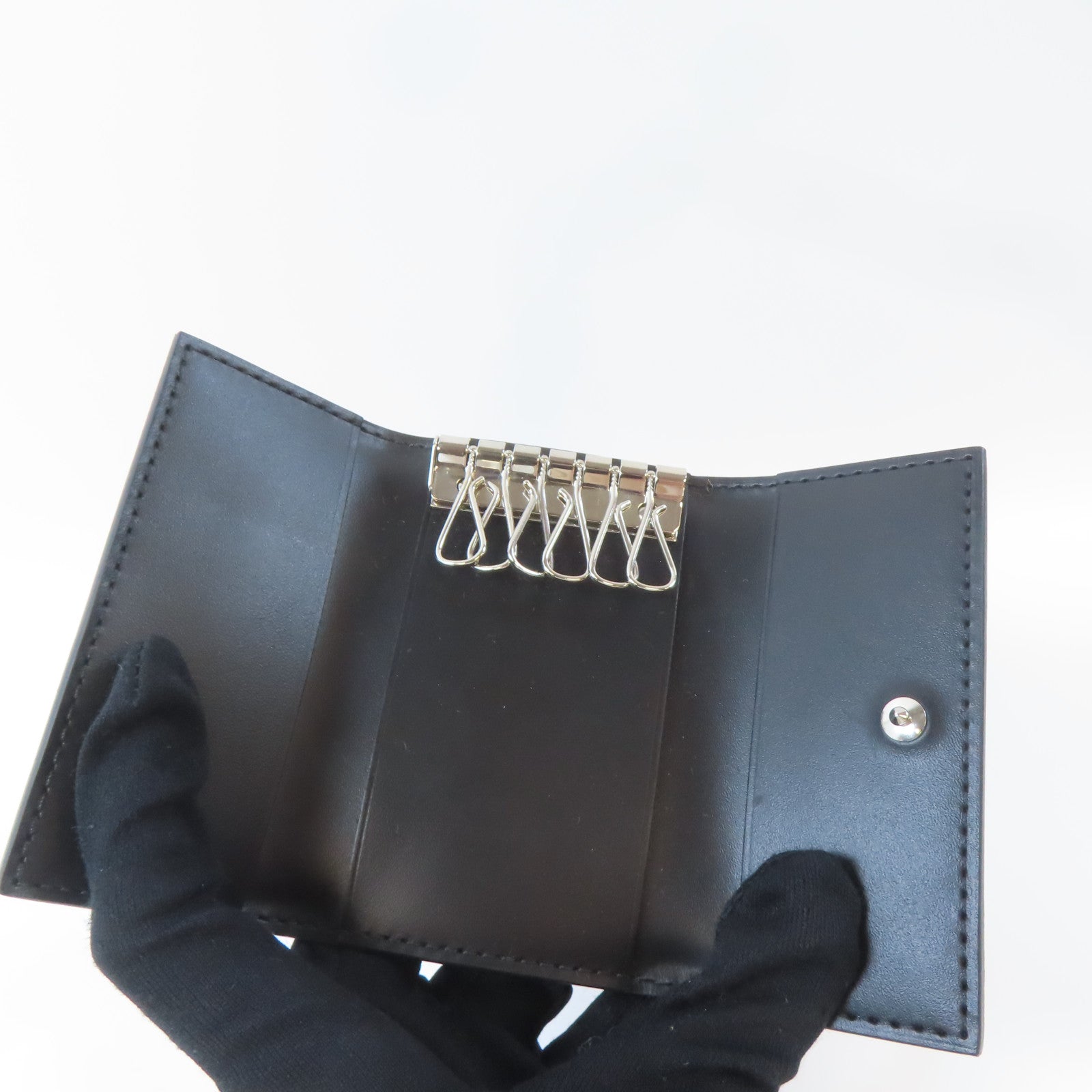 GOYARD 塗層帆布Key Case銀扣鎖匙包黑色/棕色/白色
