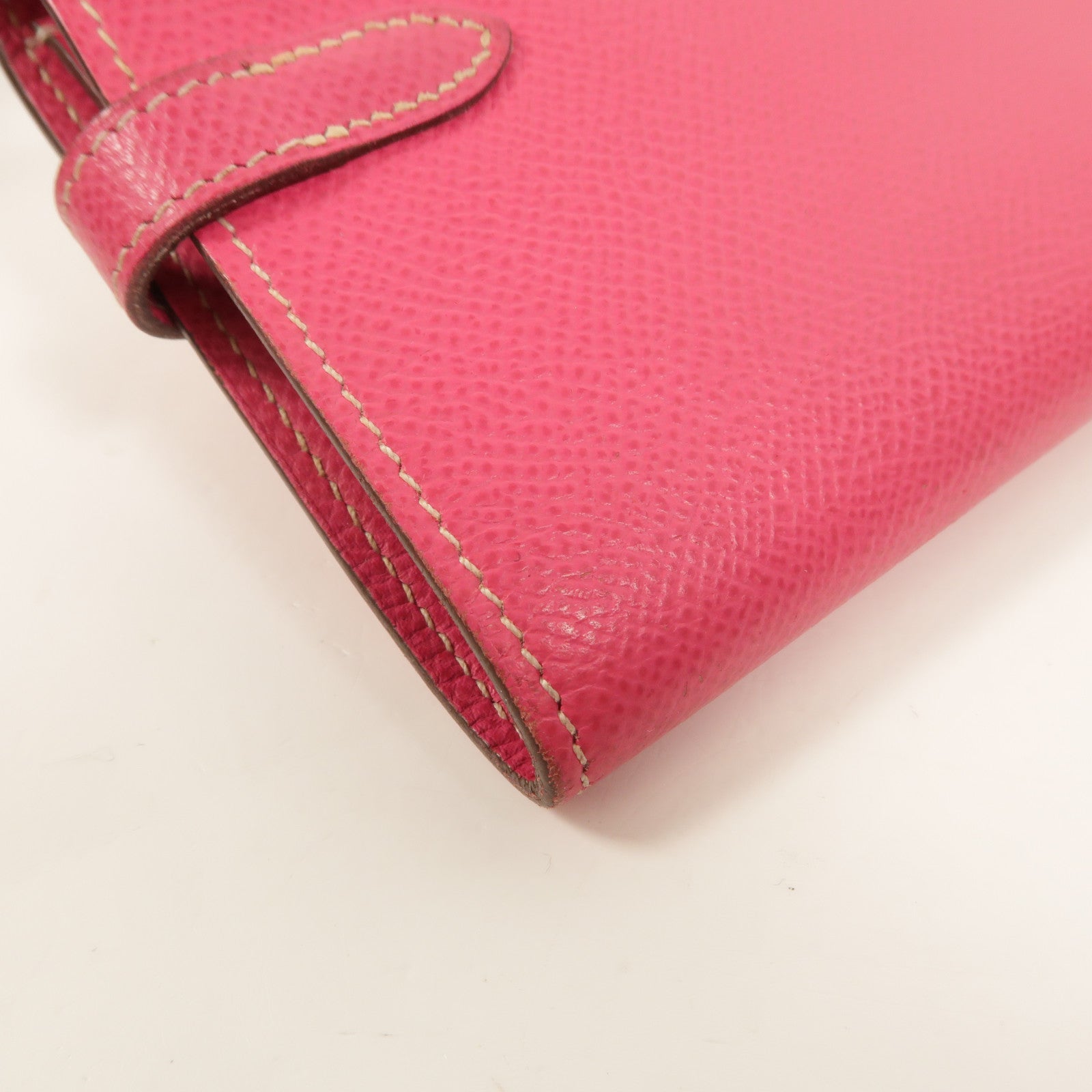 HERMES Epsom皮革Kelly Compact Wallet長錢包Rose Tyrien