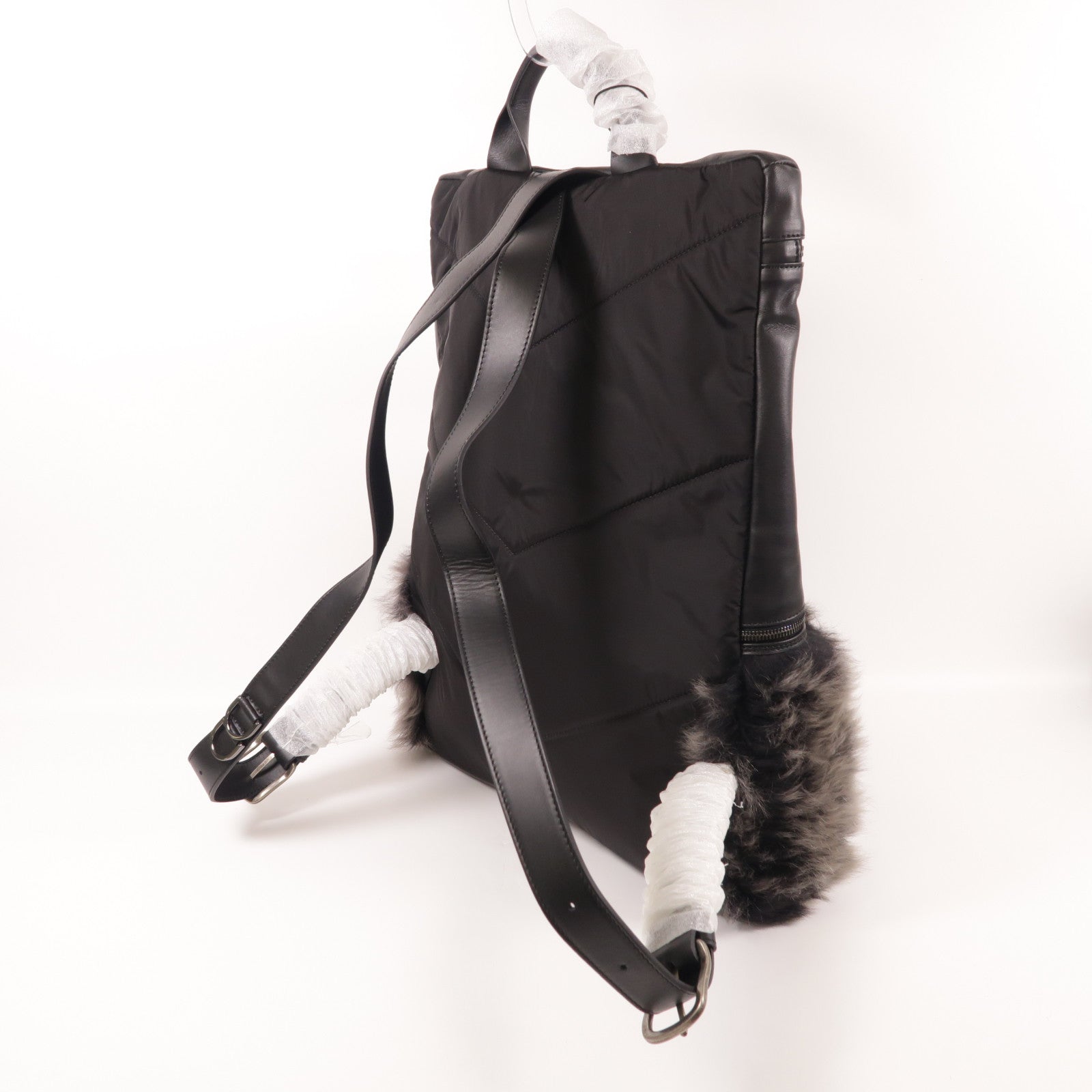 SELECTION 牛皮皮革/羊毛Amani Backpack背包