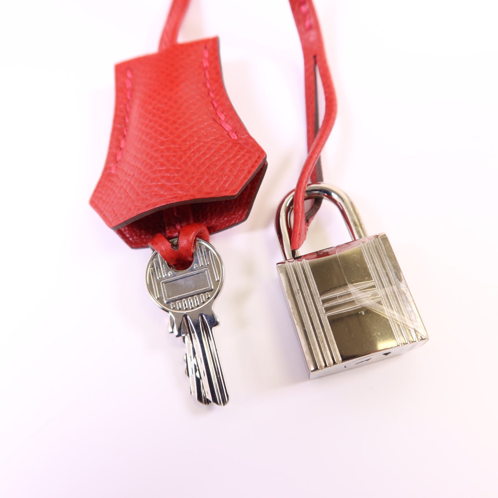 HERMES Epsom皮革Birkin 30銀扣手挽袋Rouge Casaque