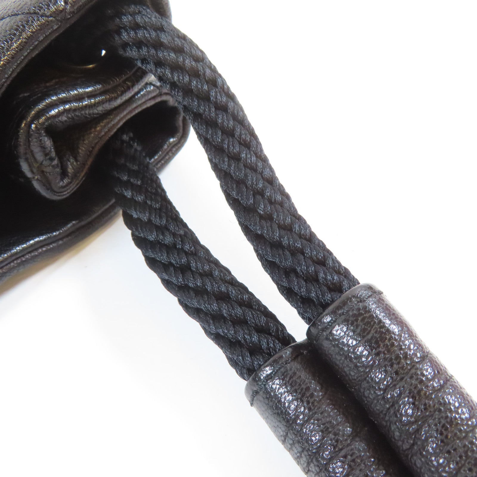 CHANEL 菱格牛皮皮革Shoulder Bag銀扣肩背袋黑色