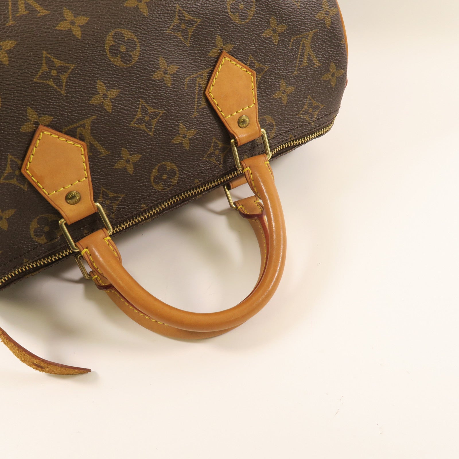LOUIS VUITTON Monogram Speedy 30金扣手挽袋啡色