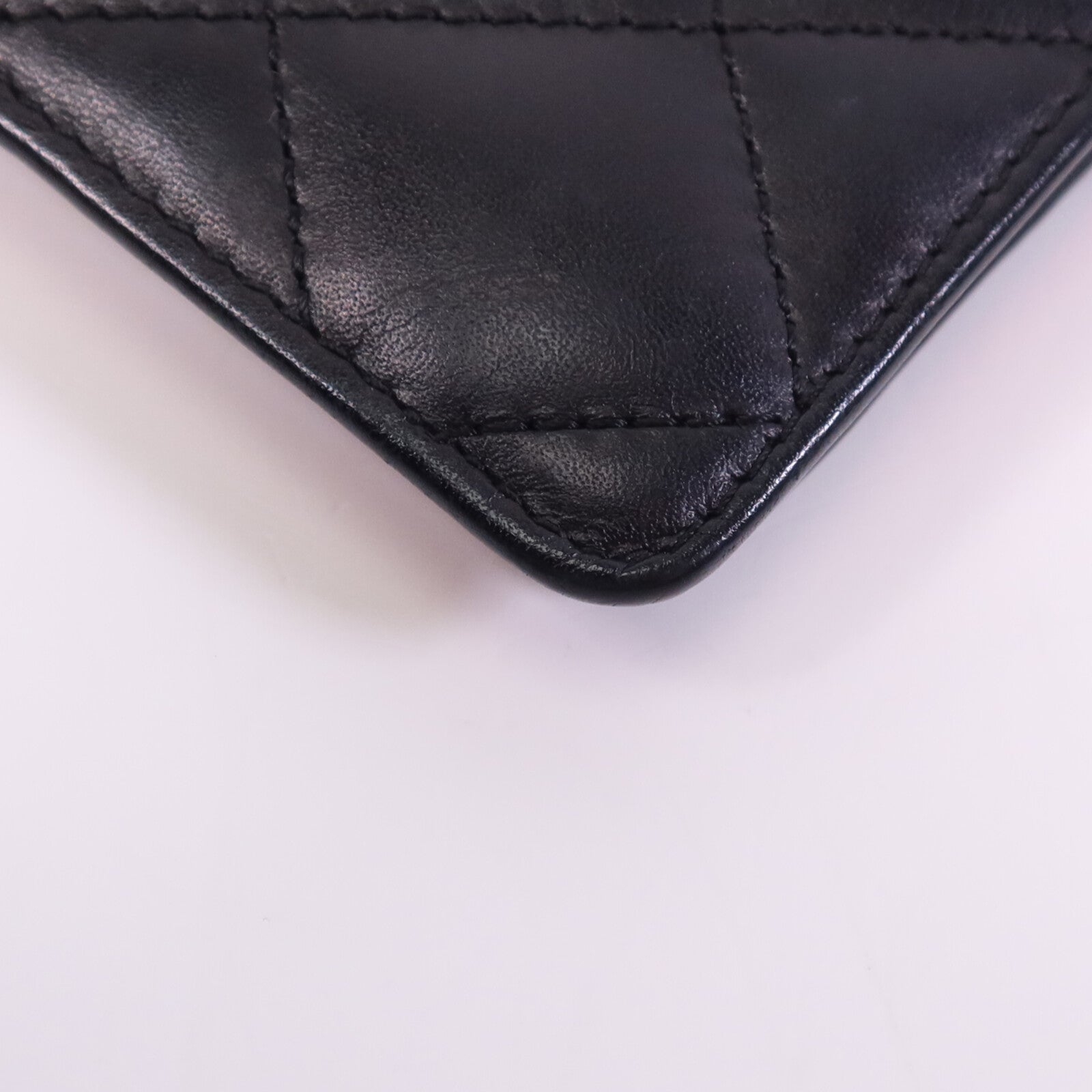 CHANEL 羊皮皮革Cambon Wallet銀扣長錢包