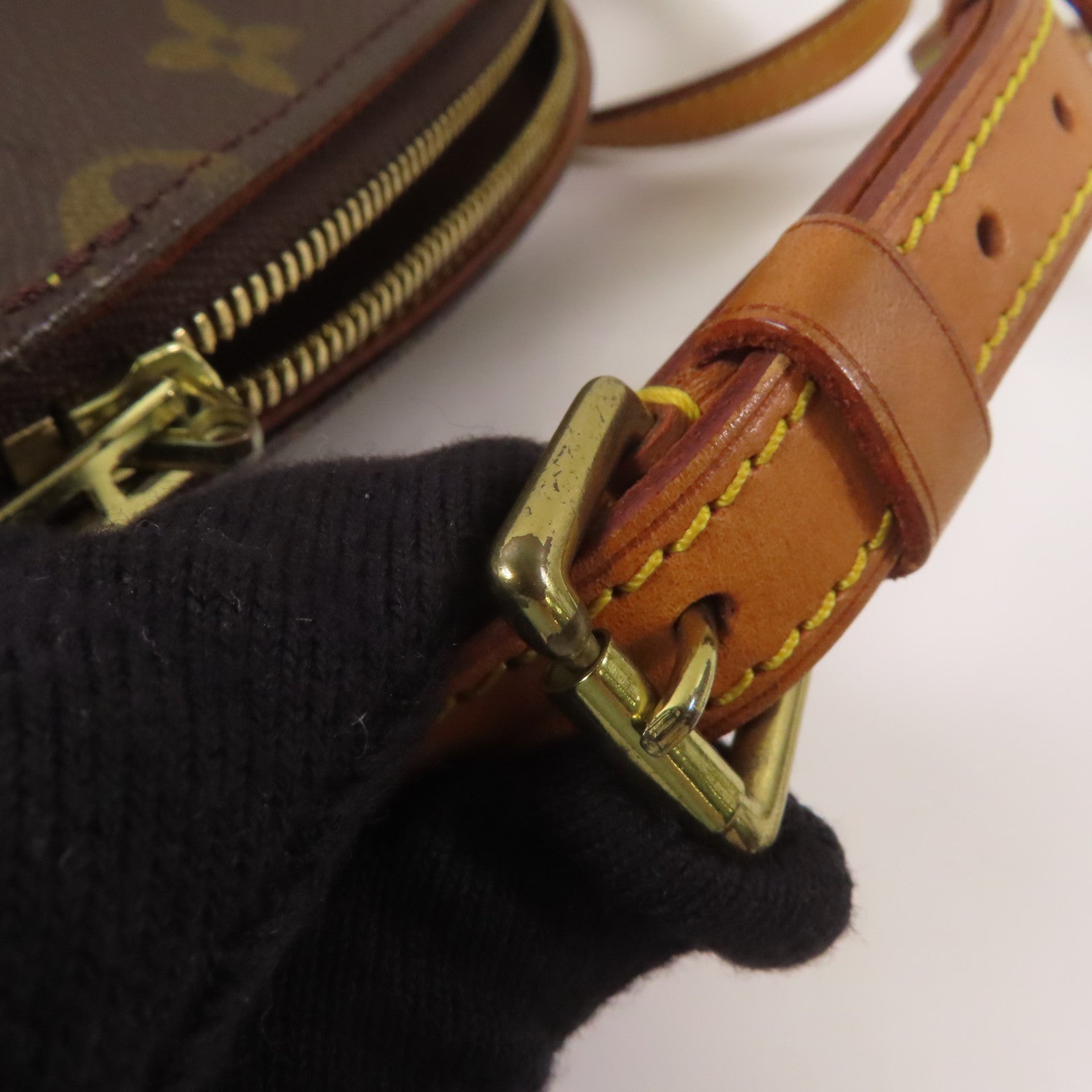 LOUIS VUITTON Monogram Ellipse Sac A Dos Backpack金扣背包棕色