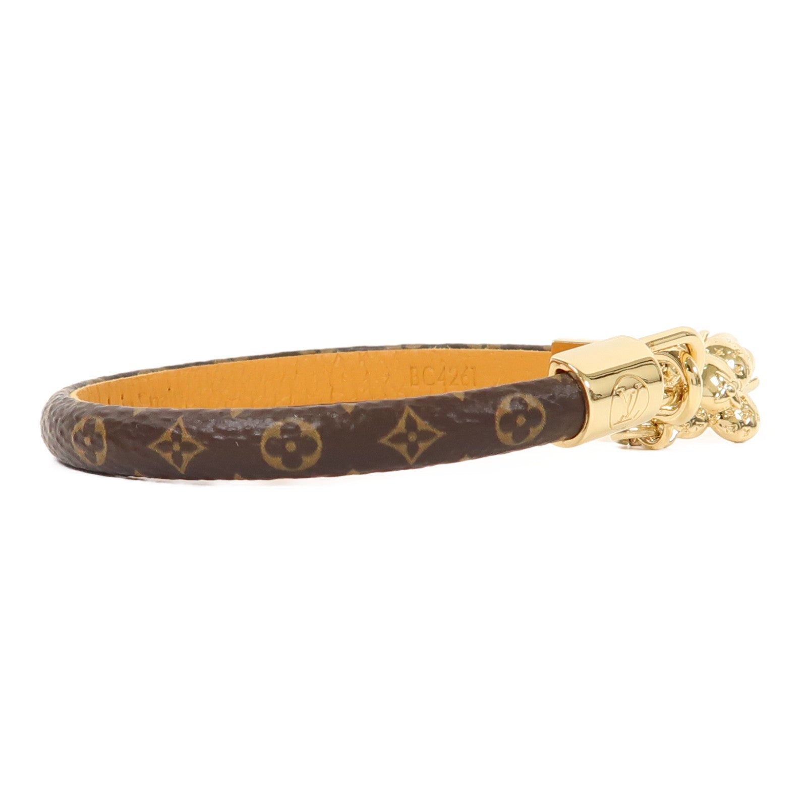 LOUIS VUITTON Monogram Vivienne Bracelet金扣手鏈啡色