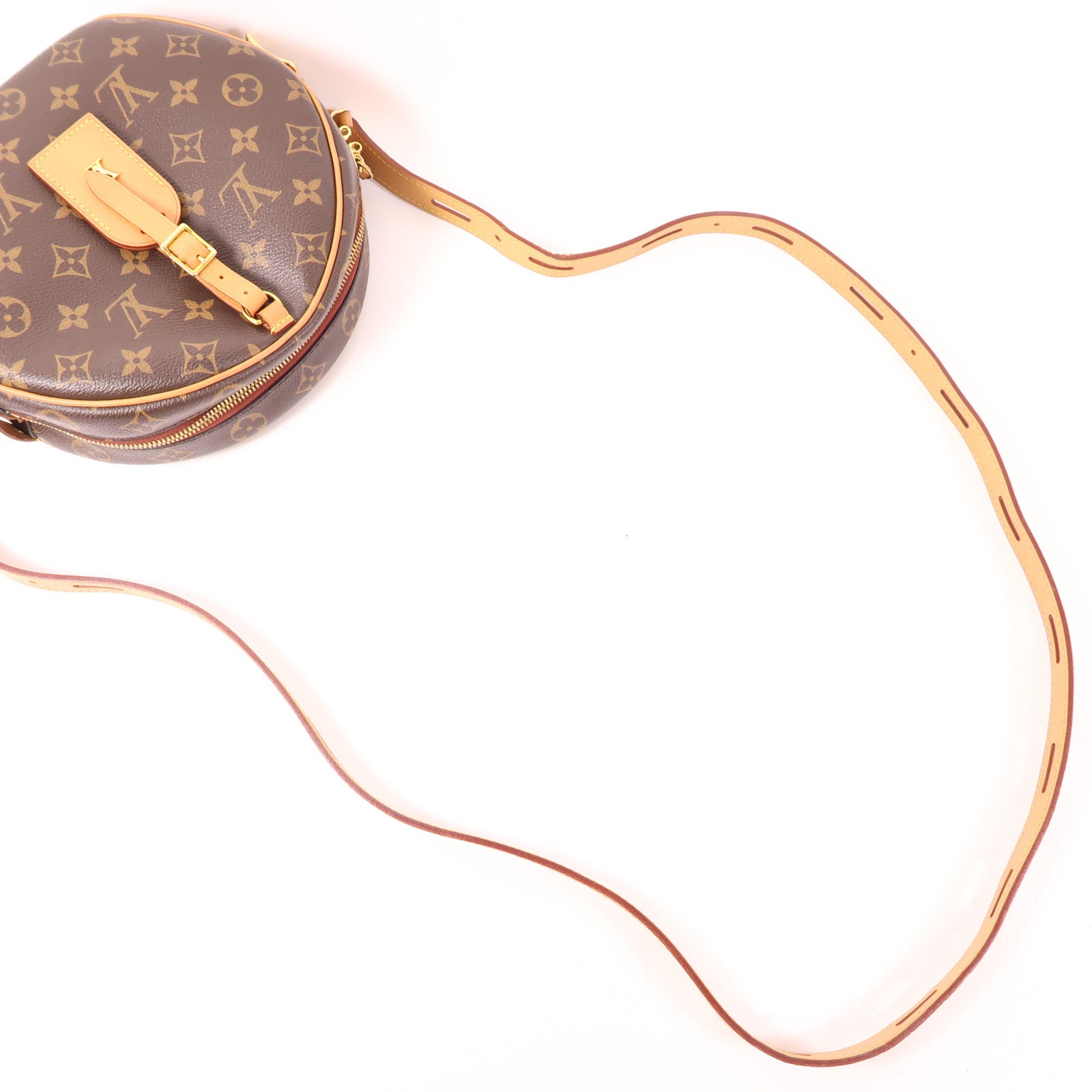 LOUIS VUITTON 【激減優惠】Monogram Boite Chapeau Souple金扣肩背袋棕色