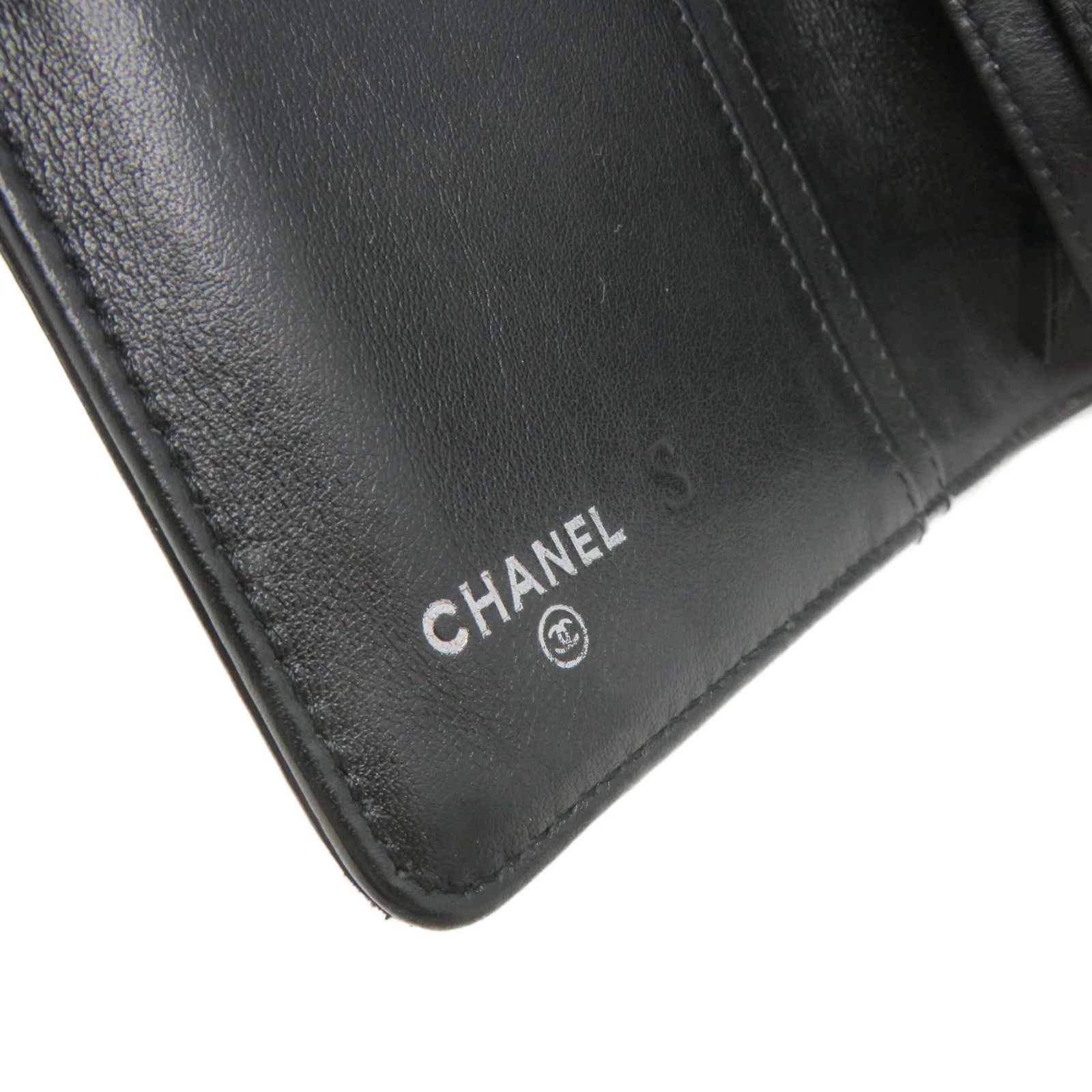 CHANEL 【激減優惠】牛皮皮革Long Wallet銀扣長錢包黑色