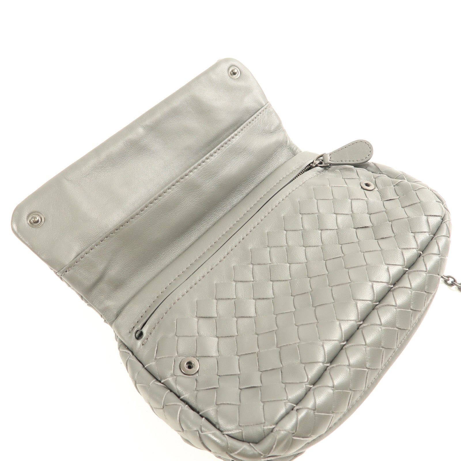 BOTTEGA VENETA 羊皮皮革Shoulder Bag黑扣肩背袋