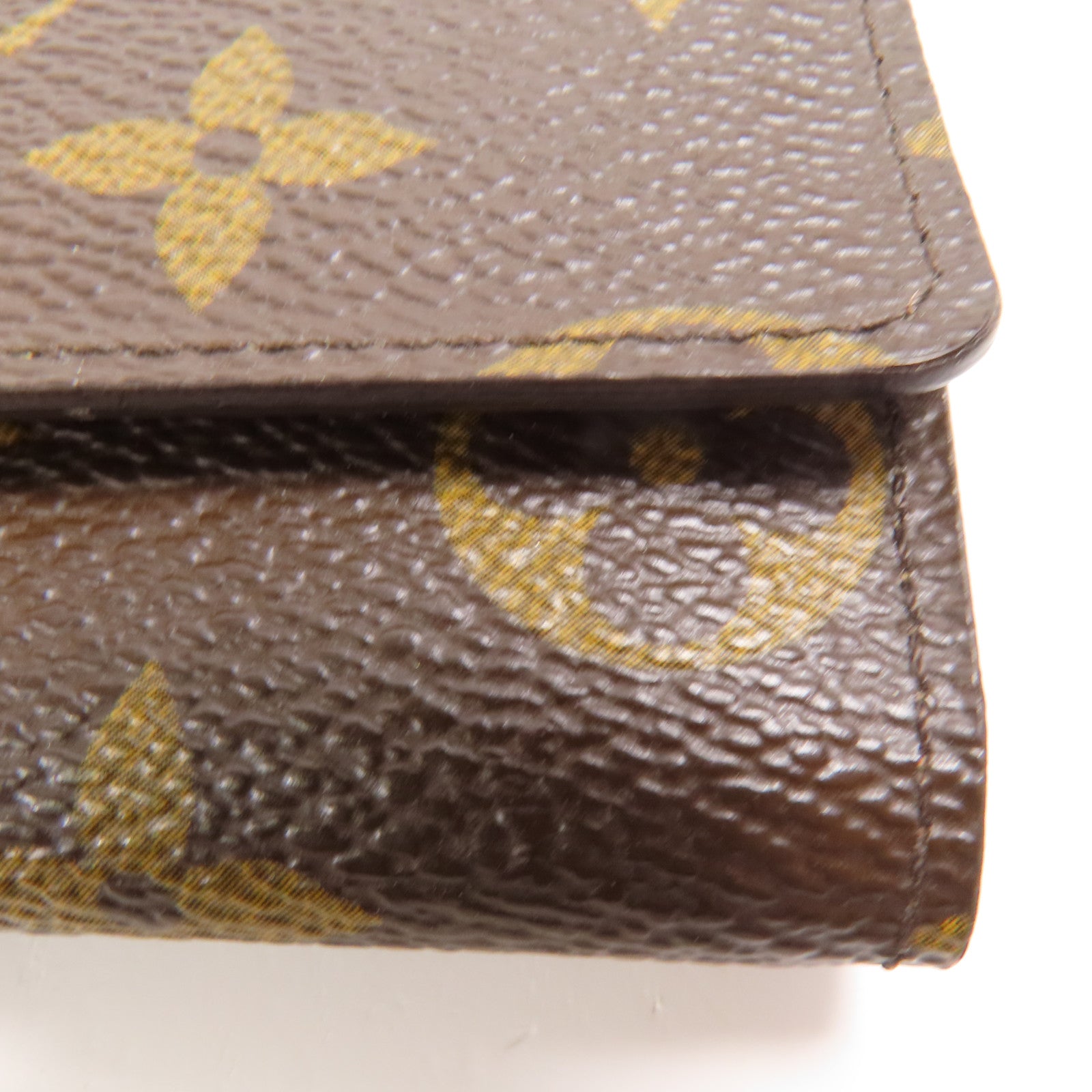 LOUIS VUITTON Monogram 6 Key Holder金扣鎖匙包棕色