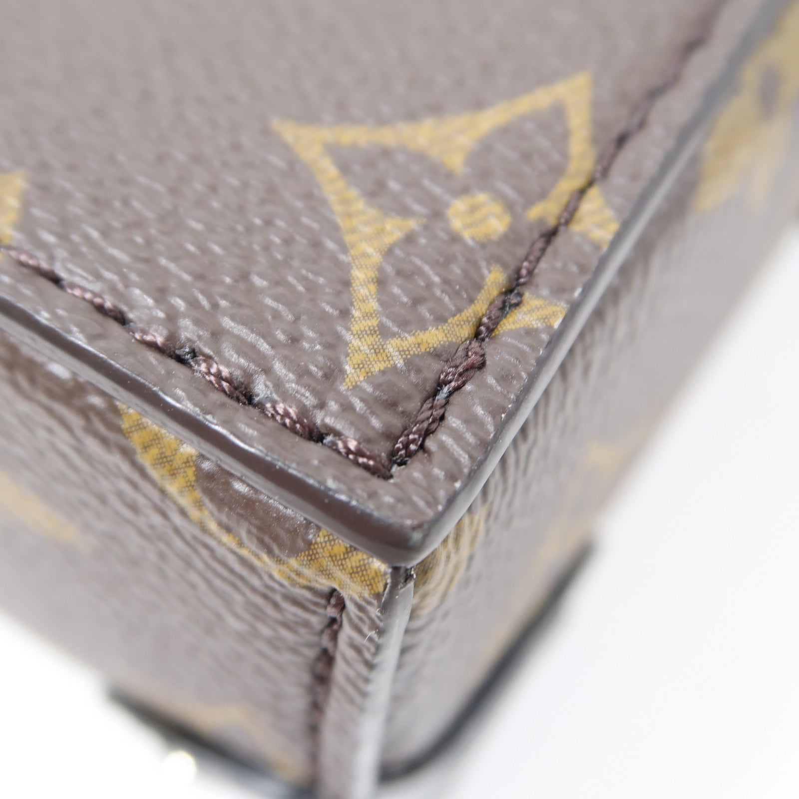 LOUIS VUITTON Monogram Macassar Steamer肩背袋啡色/黑色