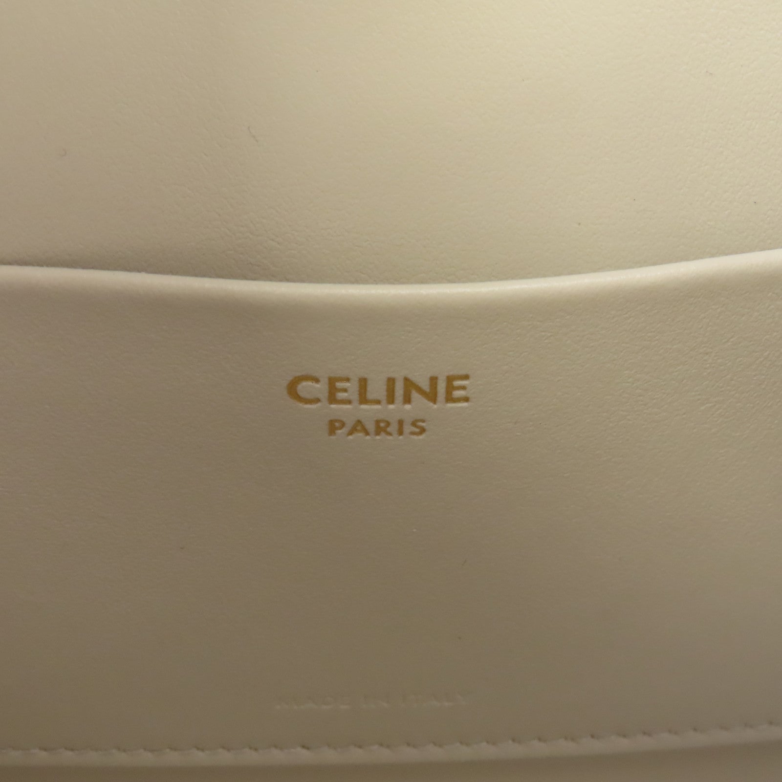 CELINE 牛皮皮革Triomphe Mini Bucket金扣手挽肩背兩用袋淺灰色