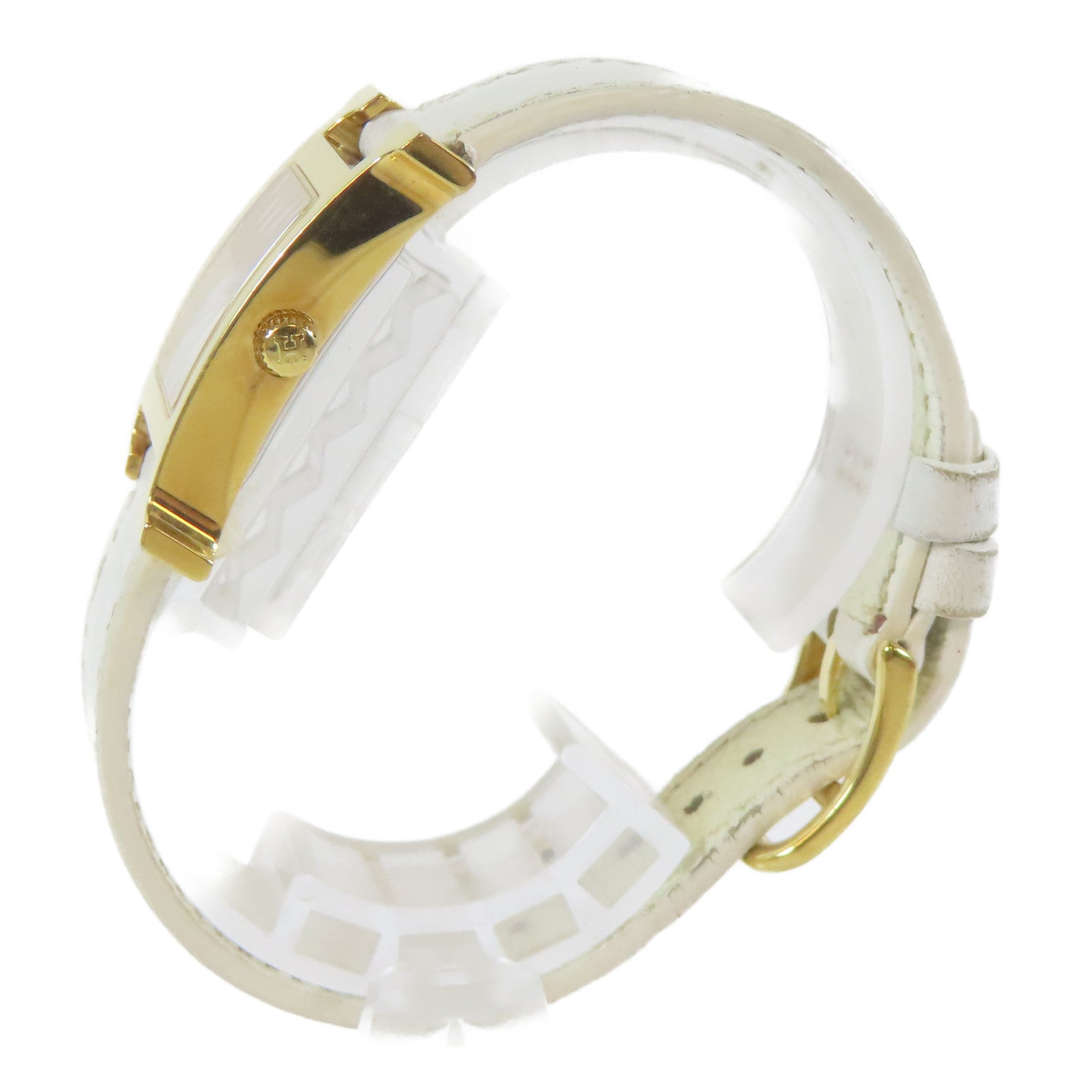 HERMES 【激減優惠】皮革帶/不鏽鋼Heure H Watch金扣手錶石英機芯白色