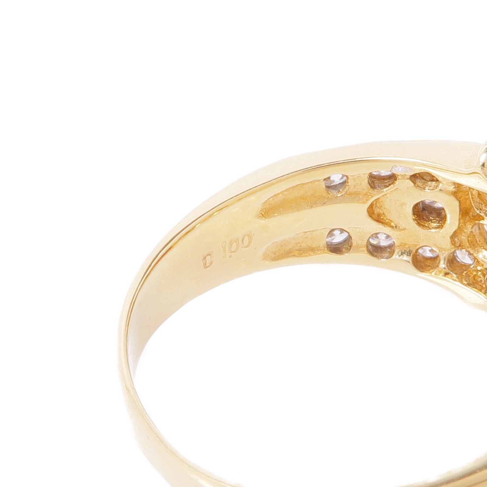 JEWELRY 【激減優惠】18K黃金Ruby/Diamond Ring紅寶石/鑽石戒指US#6.75