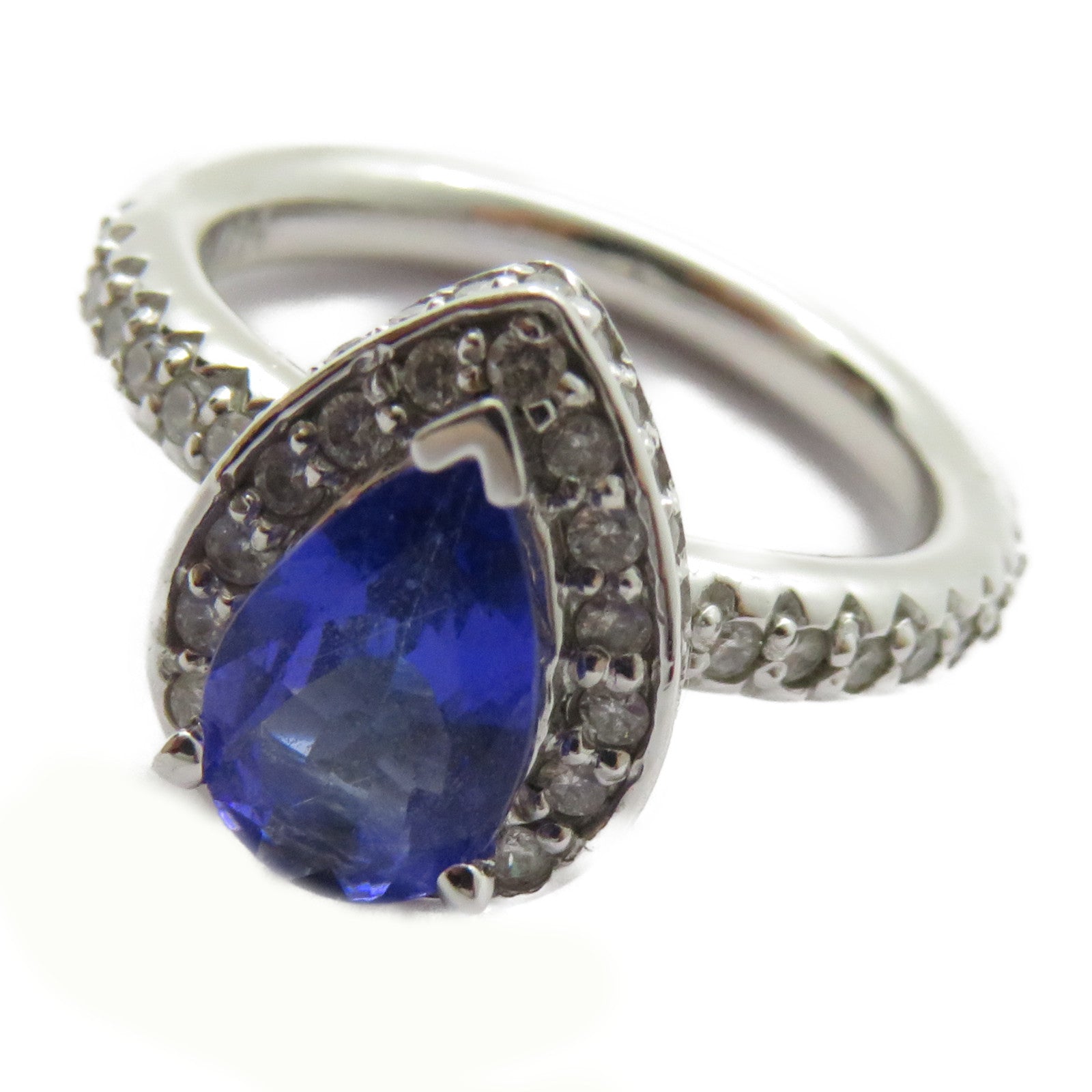 JEWELRY 【激減優惠】14K白金Tanzanite Ring坦桑石戒指US#5.5