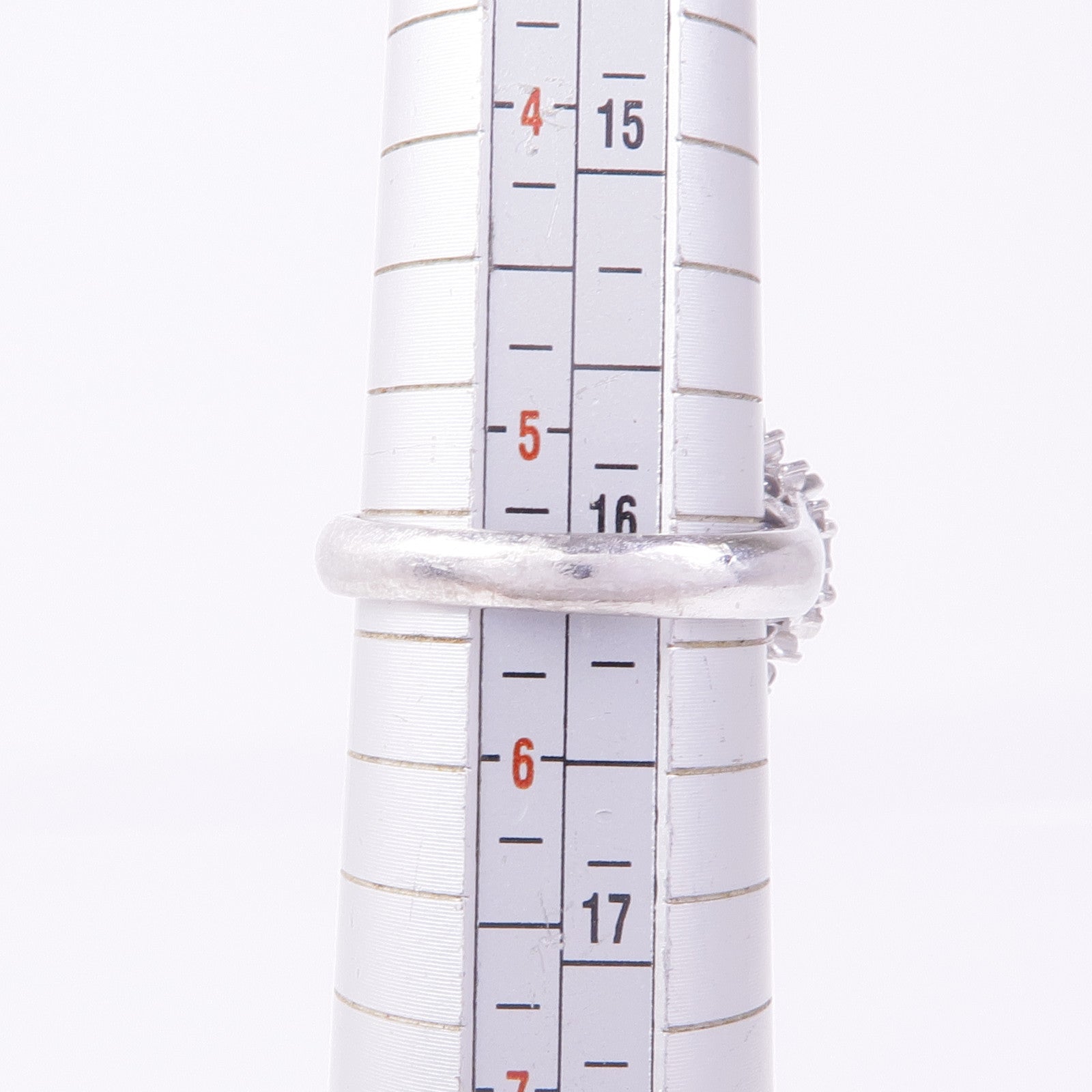 JEWELRY PT900鉑金Sapphire Diamond Ring藍寶石/鑽石戒指US#5.75