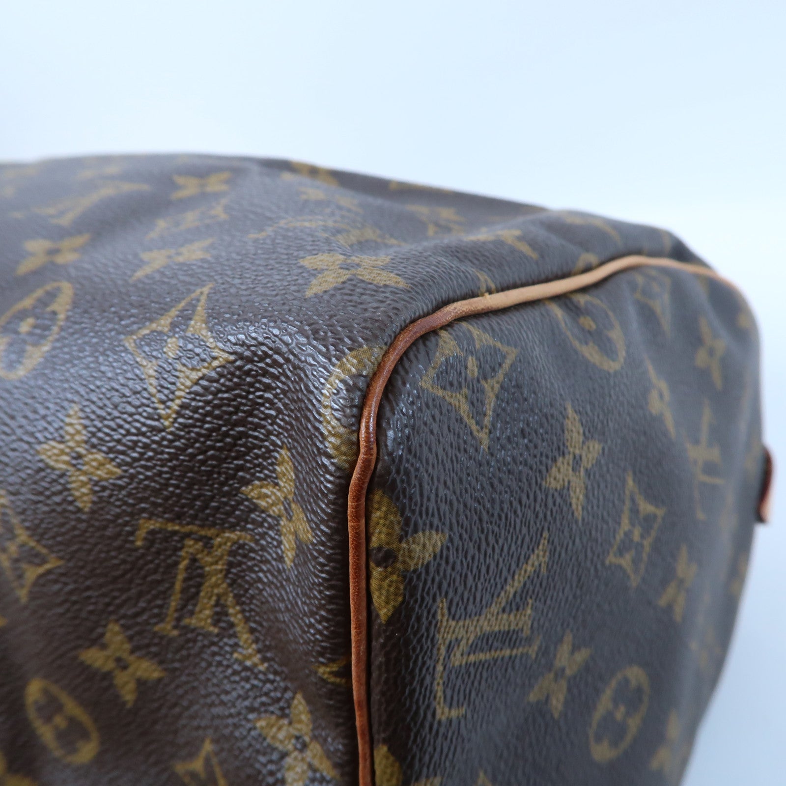 LOUIS VUITTON Monogram Speedy 30金扣手挽袋啡色