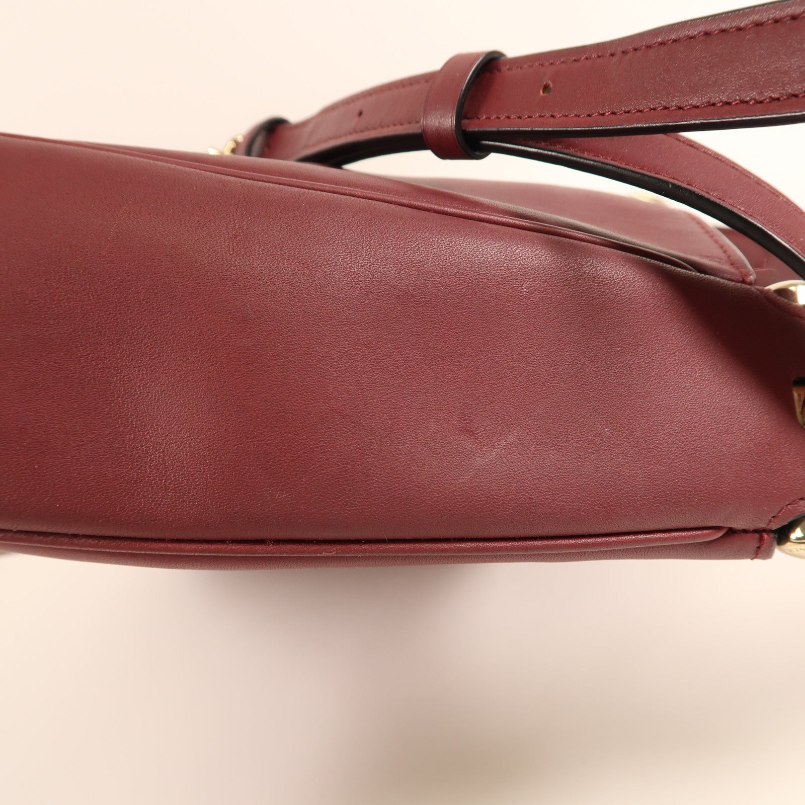 COACH GHW 2 Way Shoulder Bag Calfskin Leather 36026