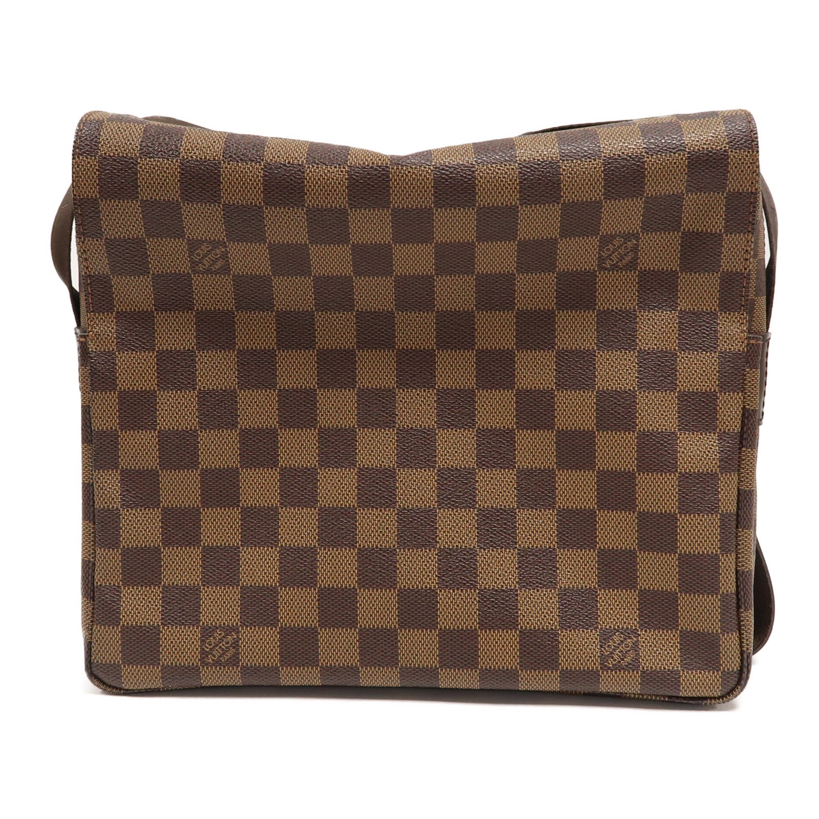 LOUIS VUITTON Damier Ebene Naviglio金扣肩背袋啡色