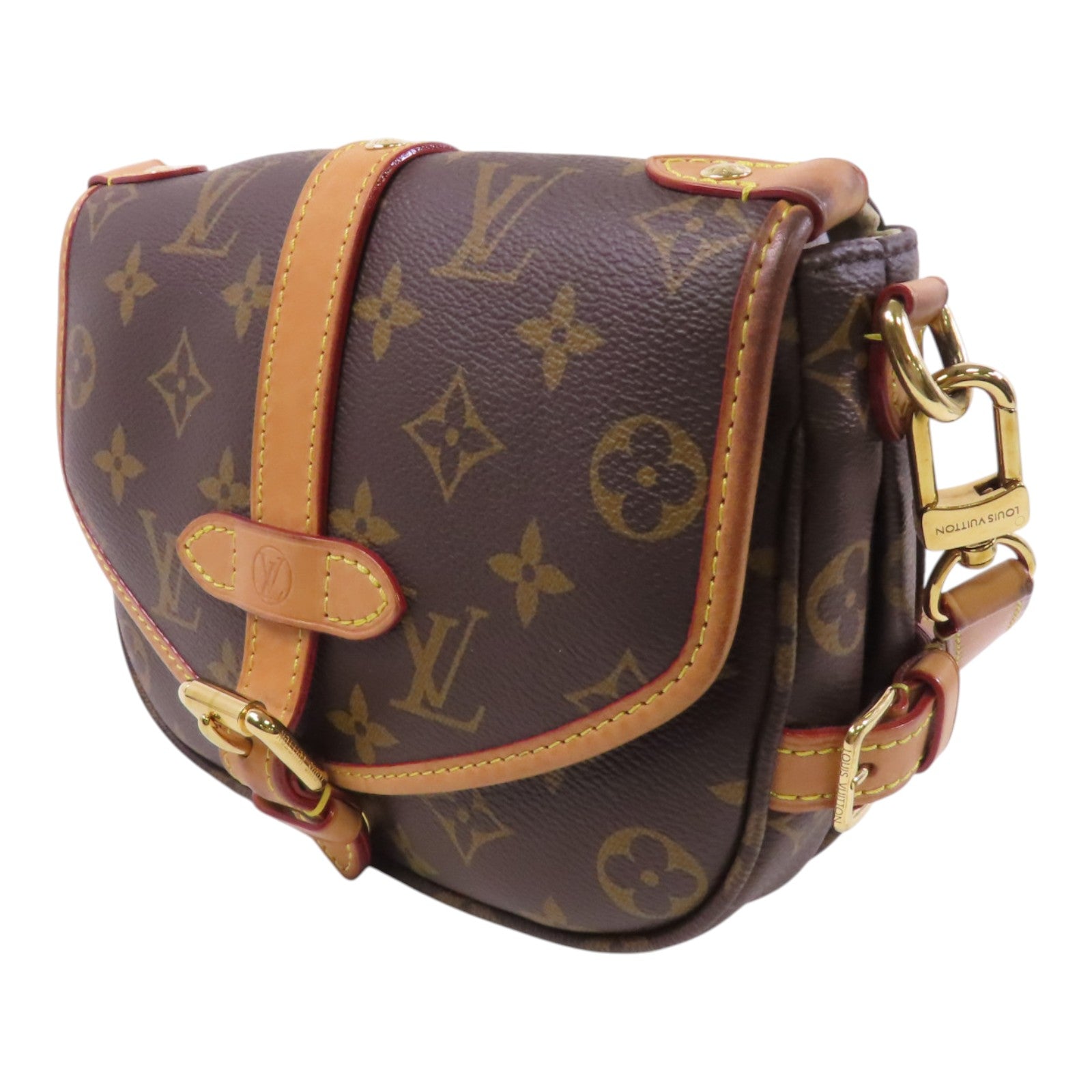 LOUIS VUITTON Monogram Saumur BB金扣肩背袋