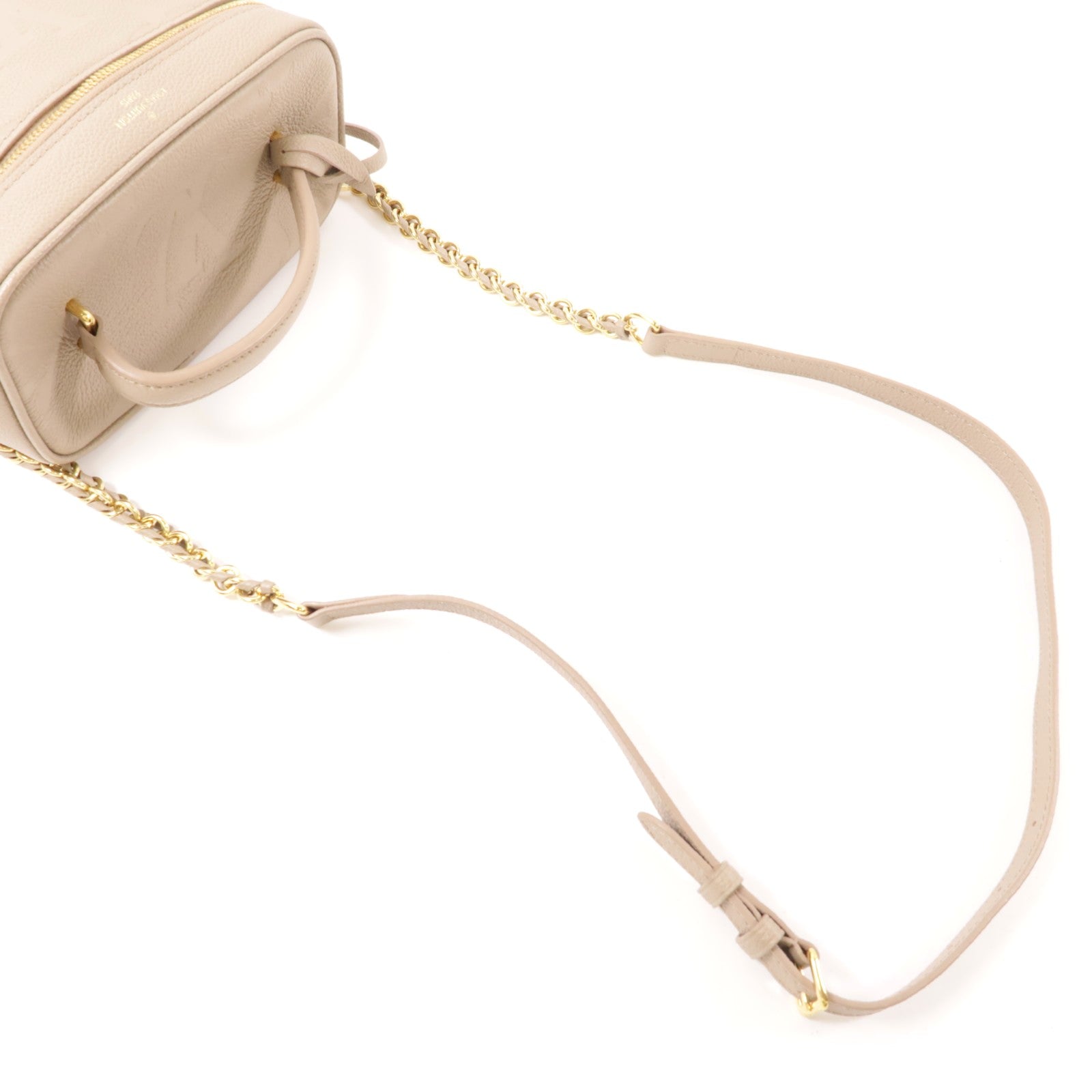 LOUIS VUITTON LV GHW Vanity PM 2 Way Bag M45608 Monogram Empreinte Beige