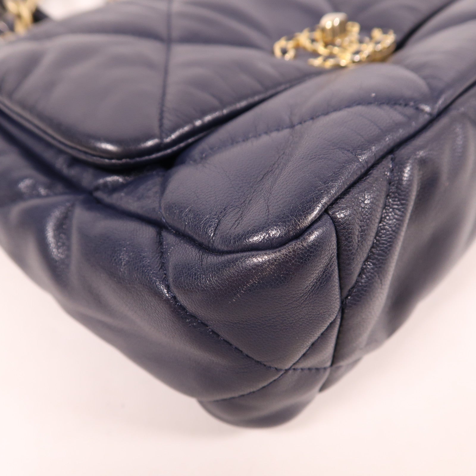 CHANEL 【激減優惠】羊皮皮革C19 Small金扣鏈帶手挽肩背兩用袋