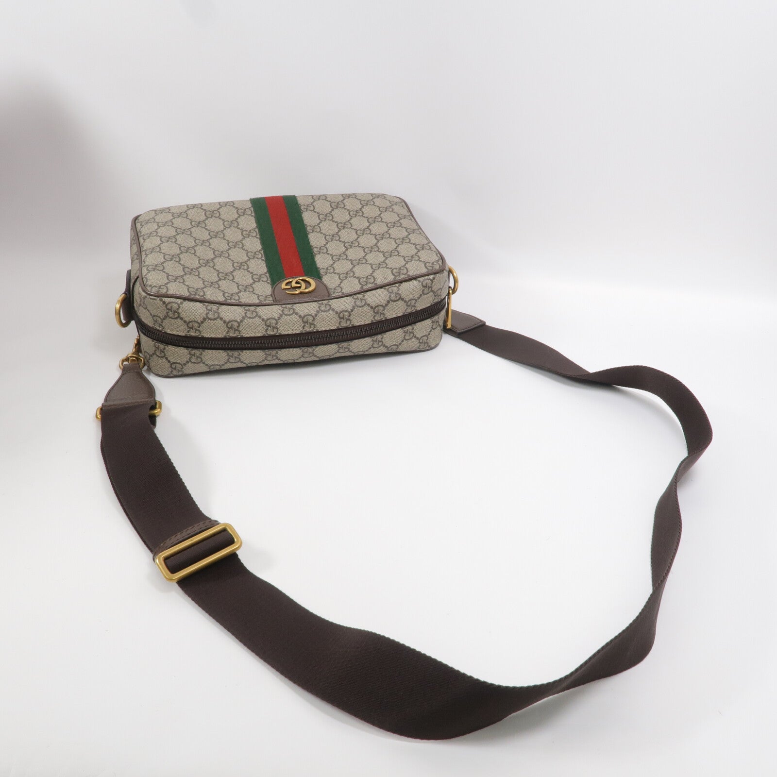 GUCCI 塗層帆布Ophidia Crossbody Bag Medium肩背袋
