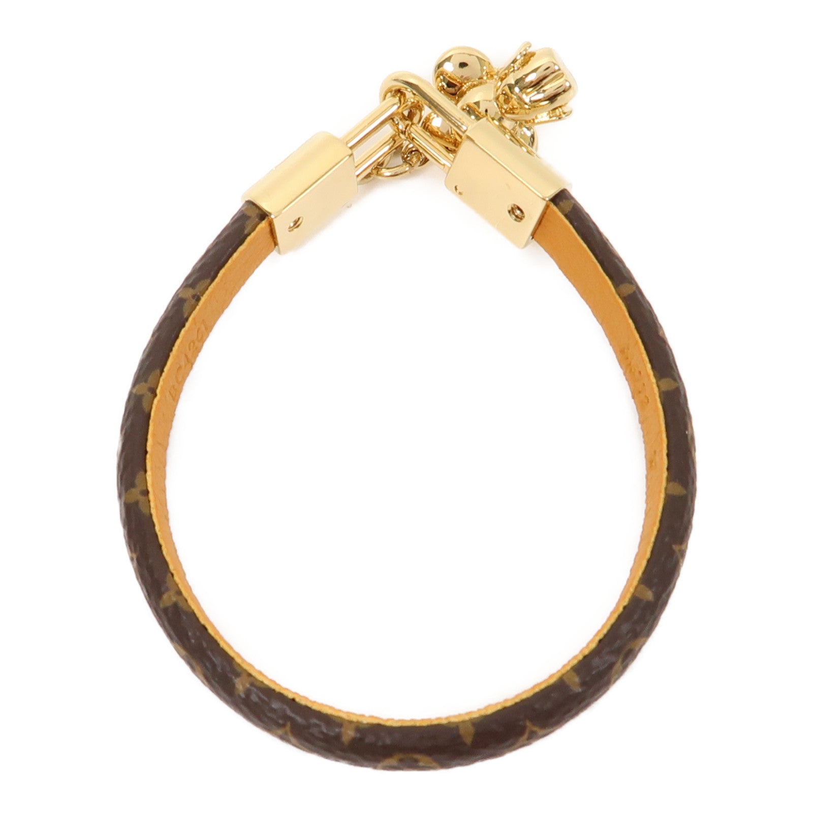 LOUIS VUITTON Monogram Vivienne Bracelet金扣手鏈啡色