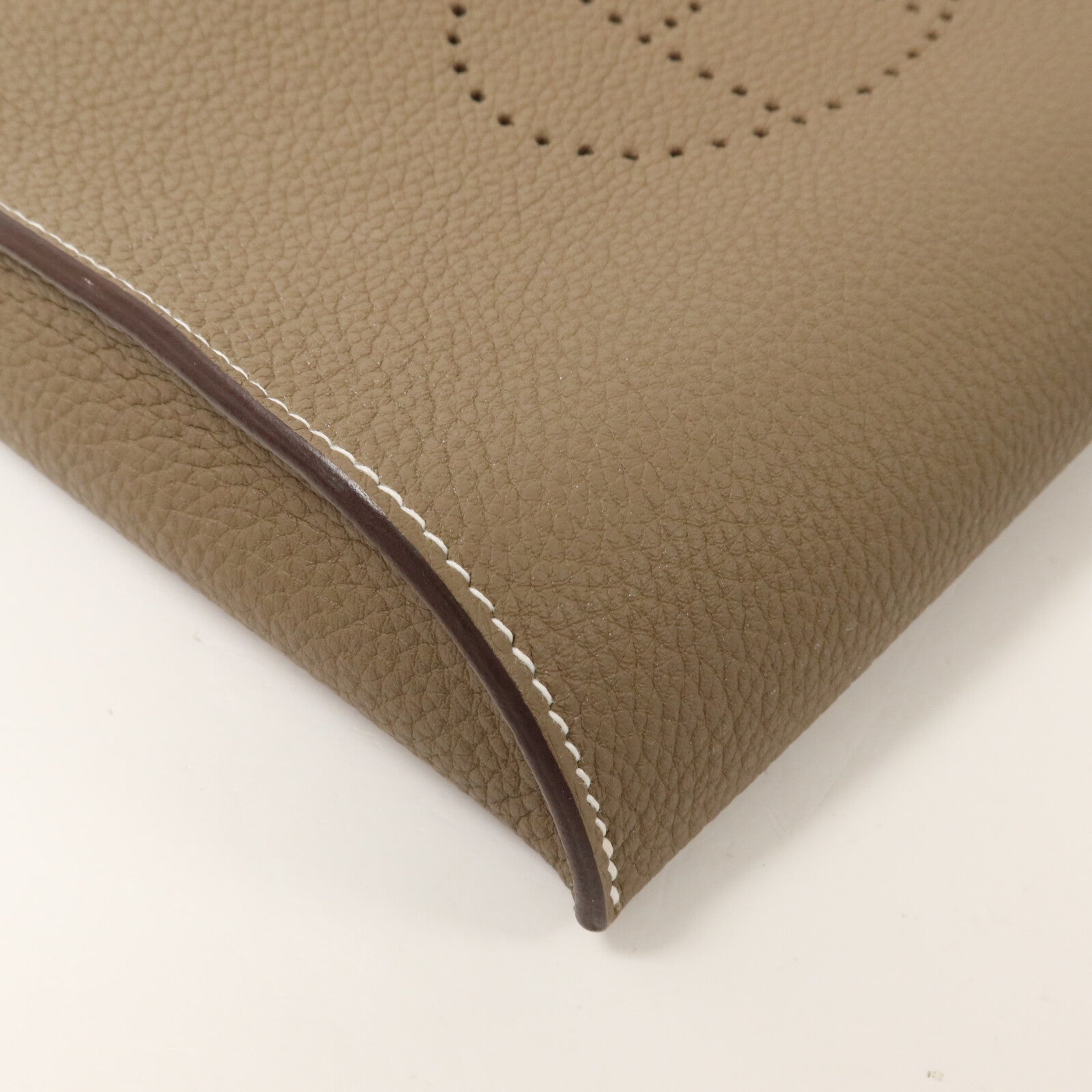 HERMES Togo皮革Videpoches肩背袋Etoupe