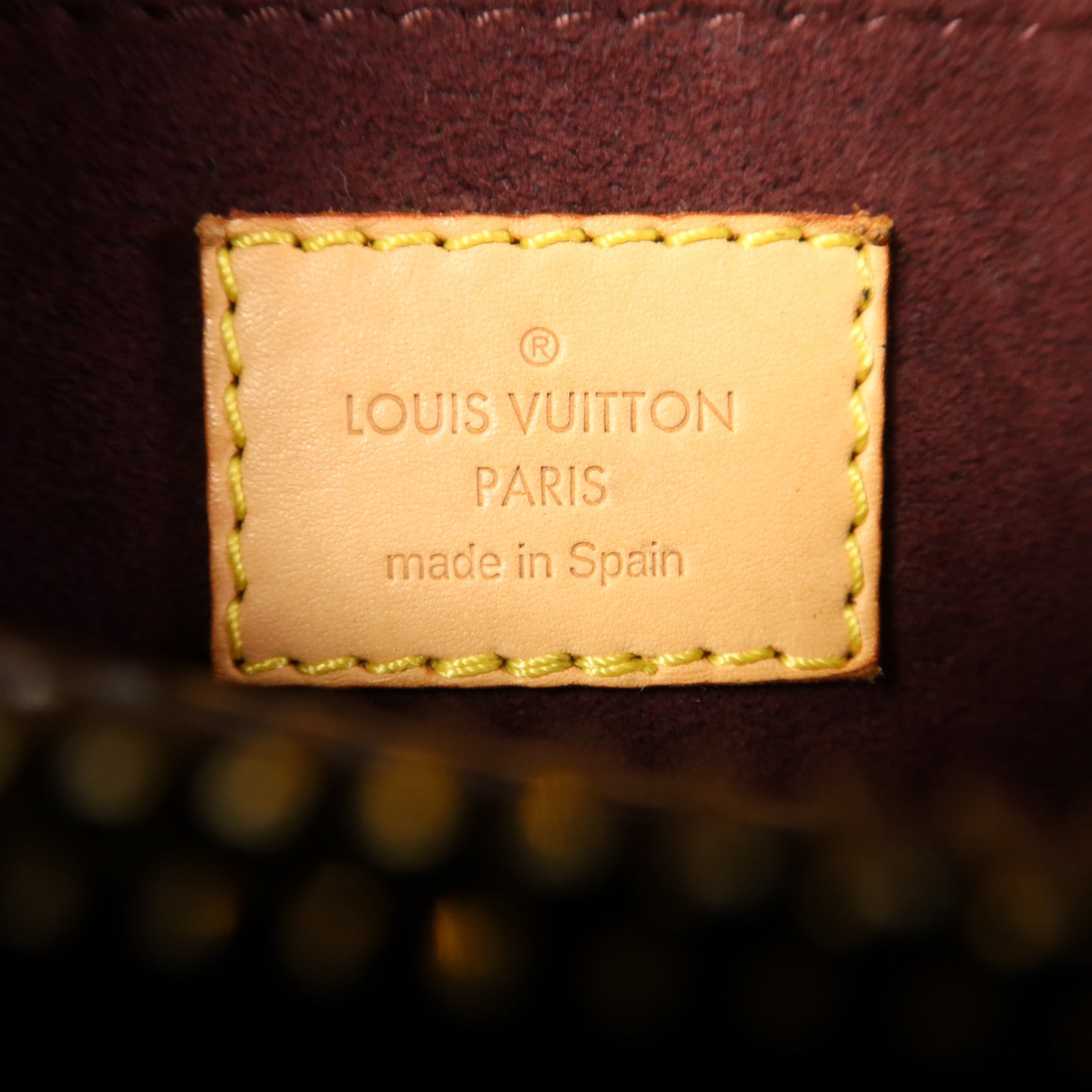 LOUIS VUITTON Monogram Montaigne BB金扣手挽肩背兩用袋棕色