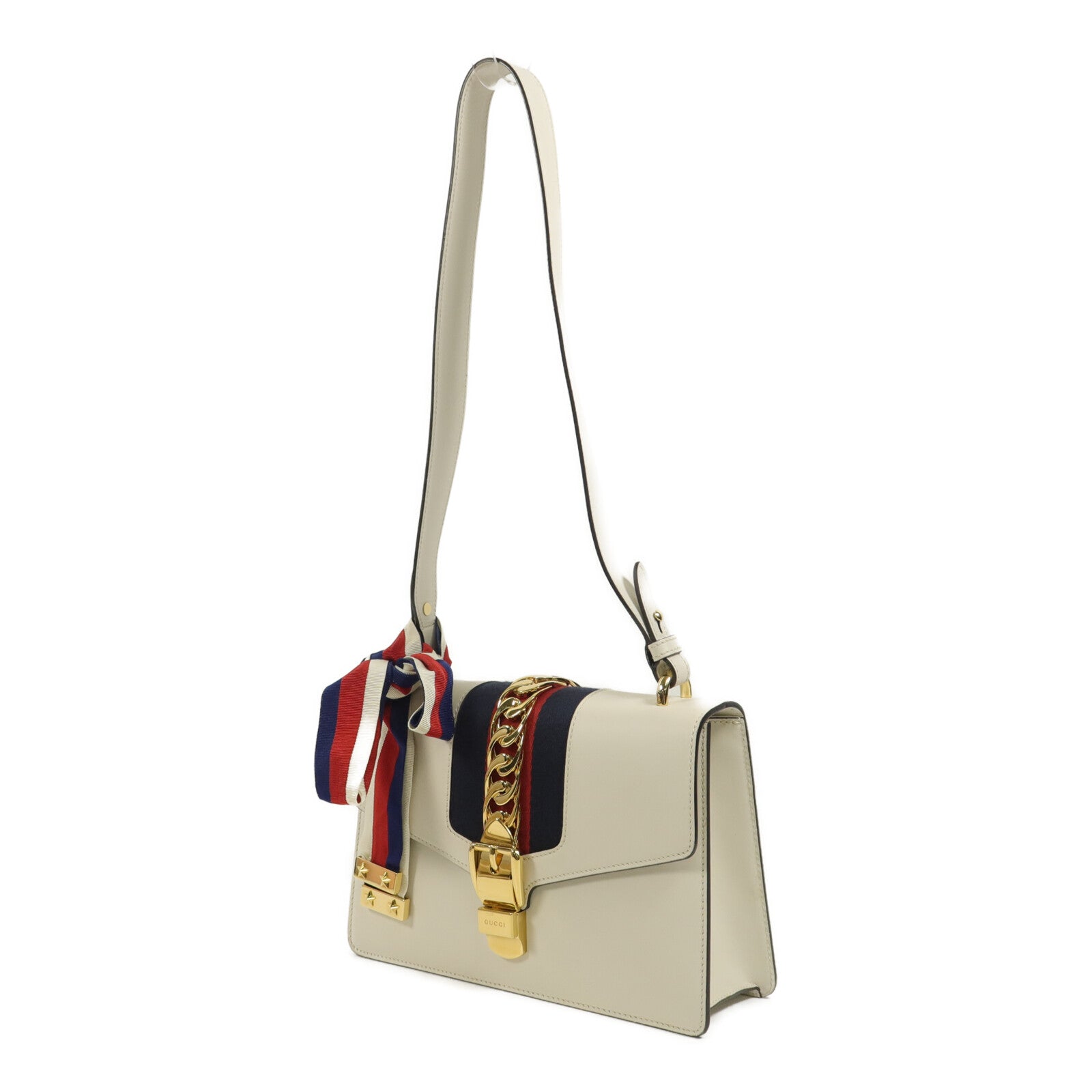 GUCCI 牛皮皮革Sylvie肩背袋