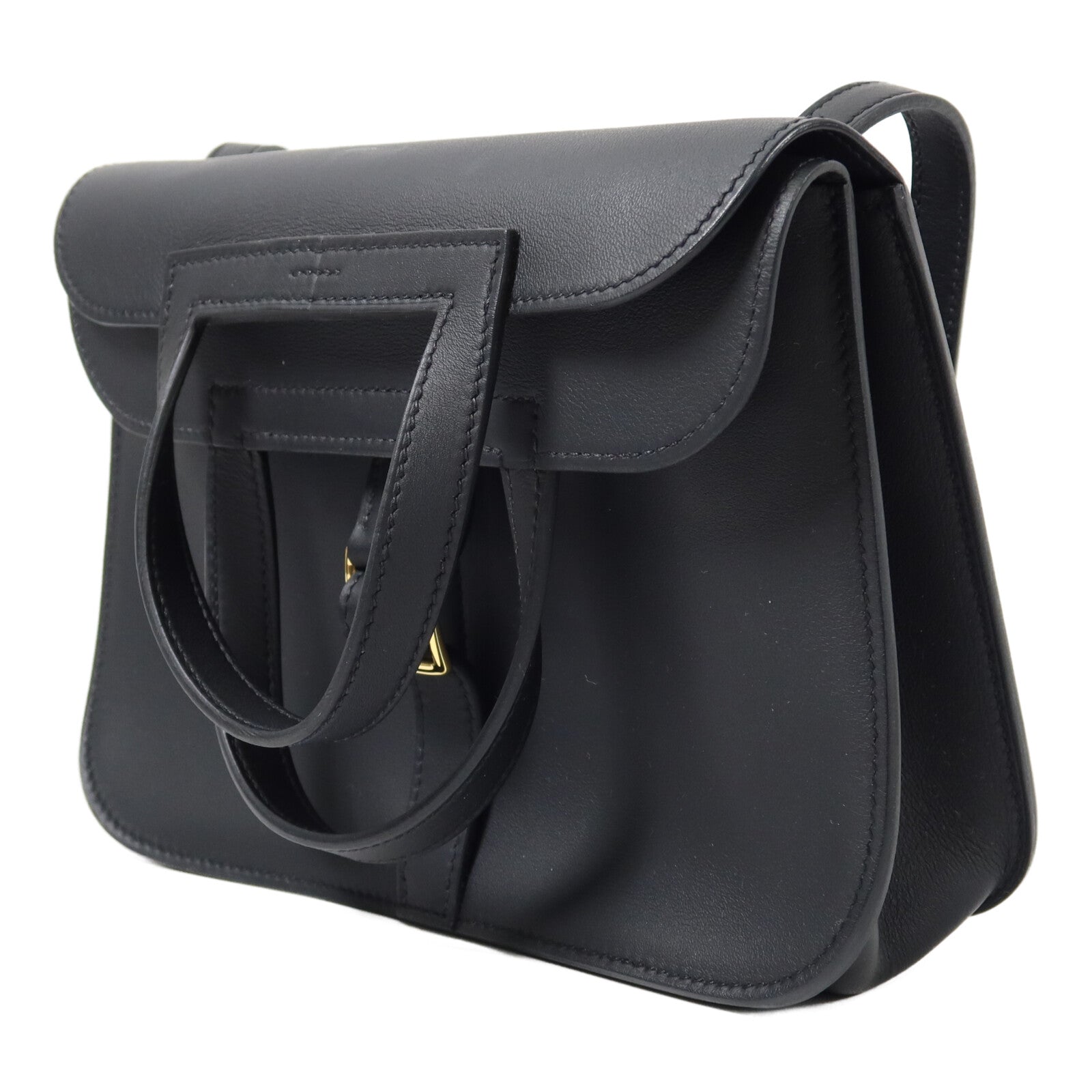 HERMES Swift皮革Mini Halzan手挽肩背兩用袋Noir