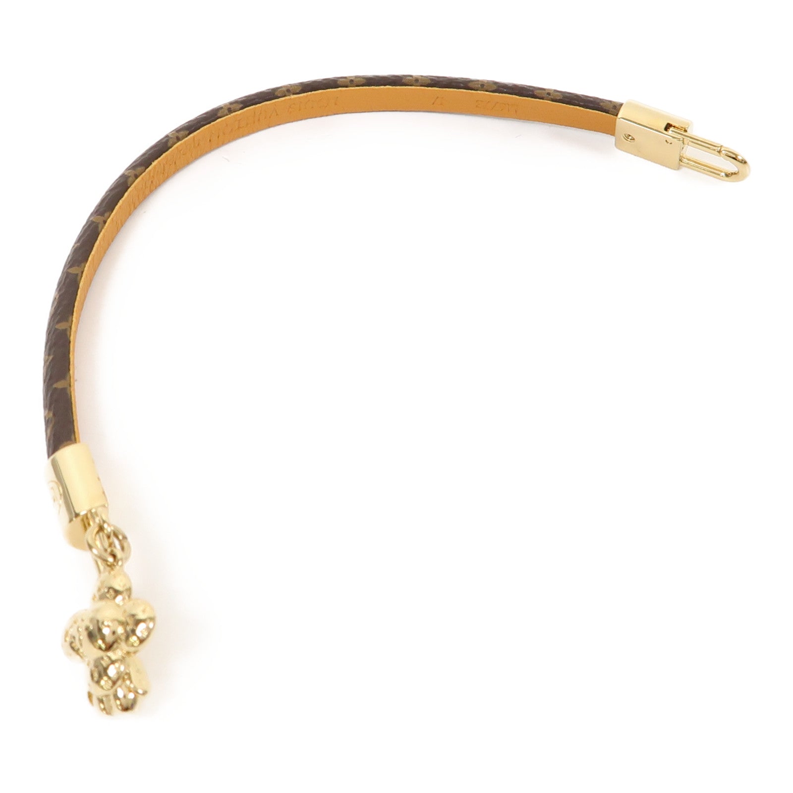 LOUIS VUITTON Monogram Vivienne Bracelet金扣手鏈啡色
