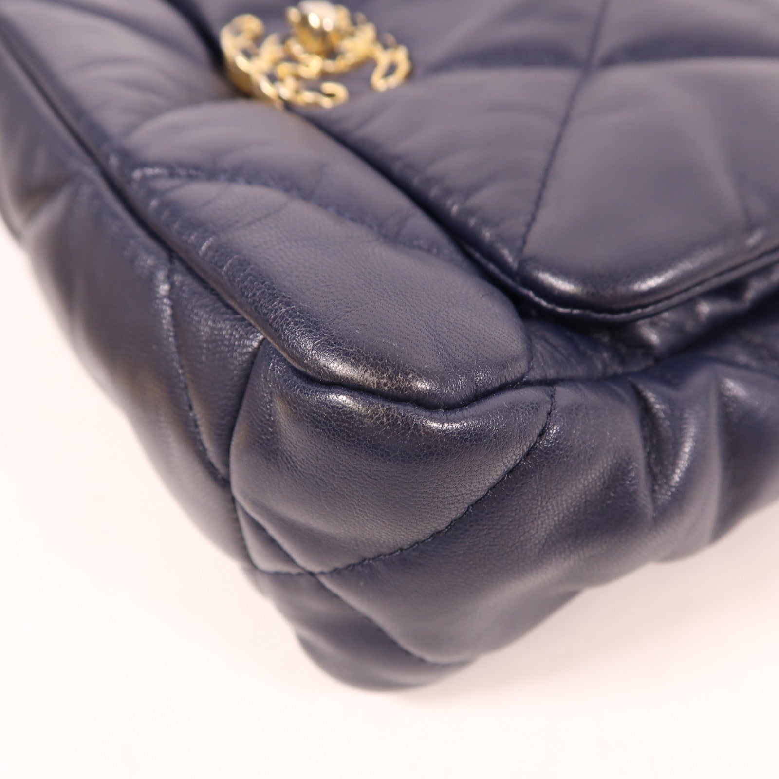 CHANEL 【激減優惠】羊皮皮革C19 Small金扣鏈帶手挽肩背兩用袋