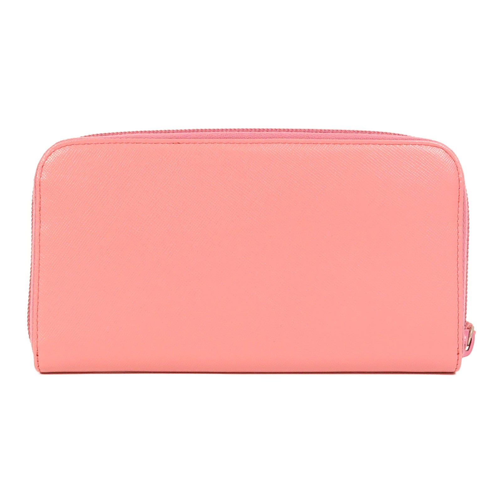 PRADA Saffiano皮革Zipper Long Wallet銀扣長錢包