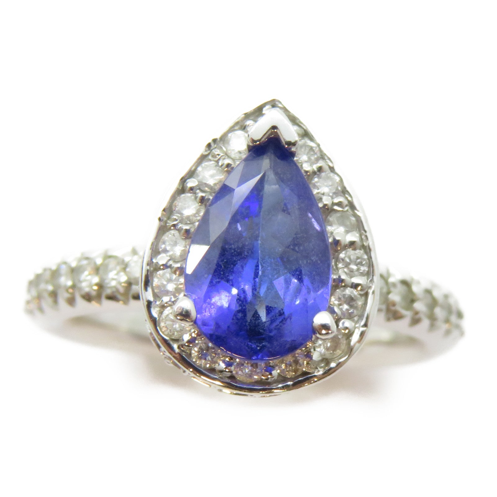 JEWELRY 【激減優惠】14K白金Tanzanite Ring坦桑石戒指US#5.5