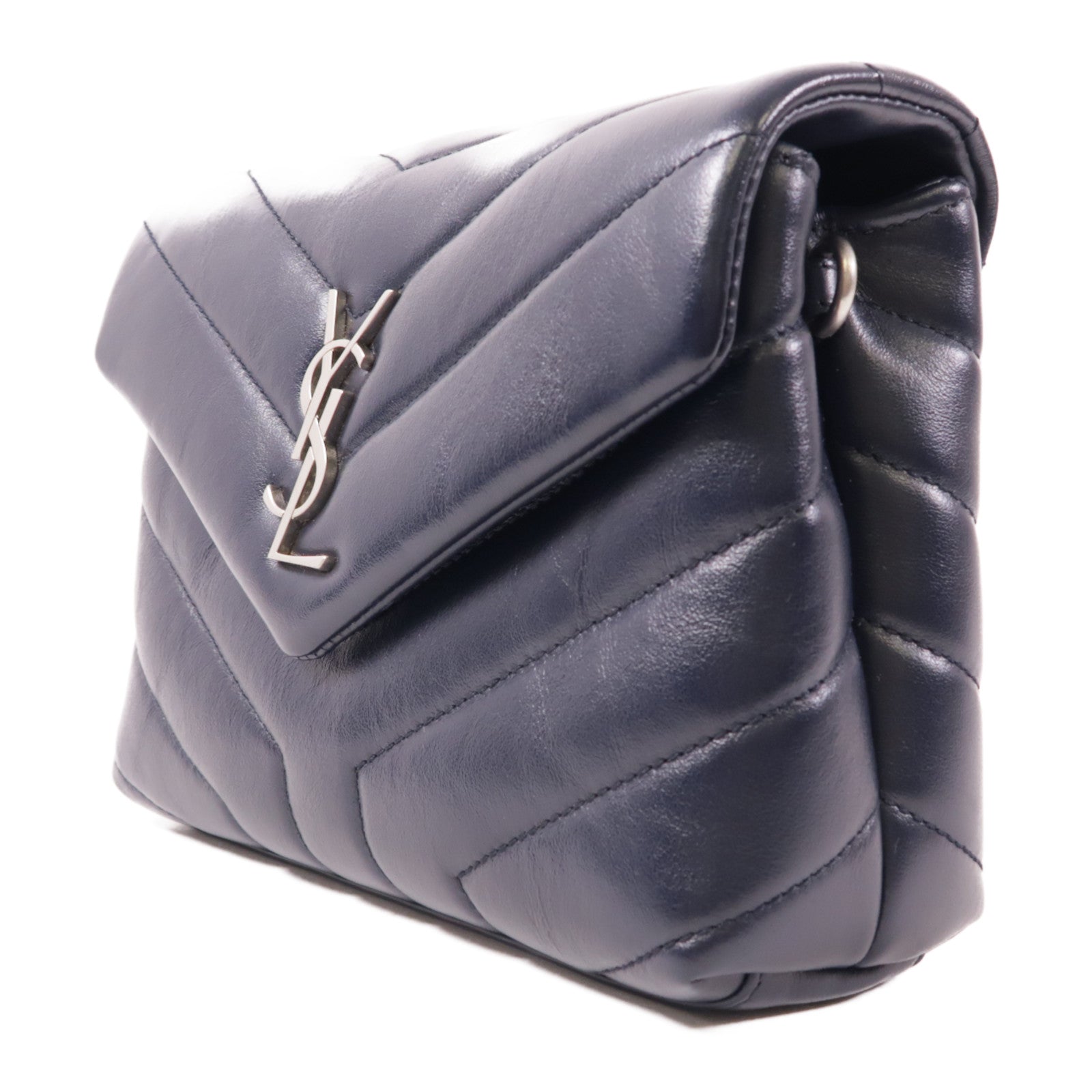 SAINT LAURENT 牛皮皮革Lou Lou銀扣肩背袋