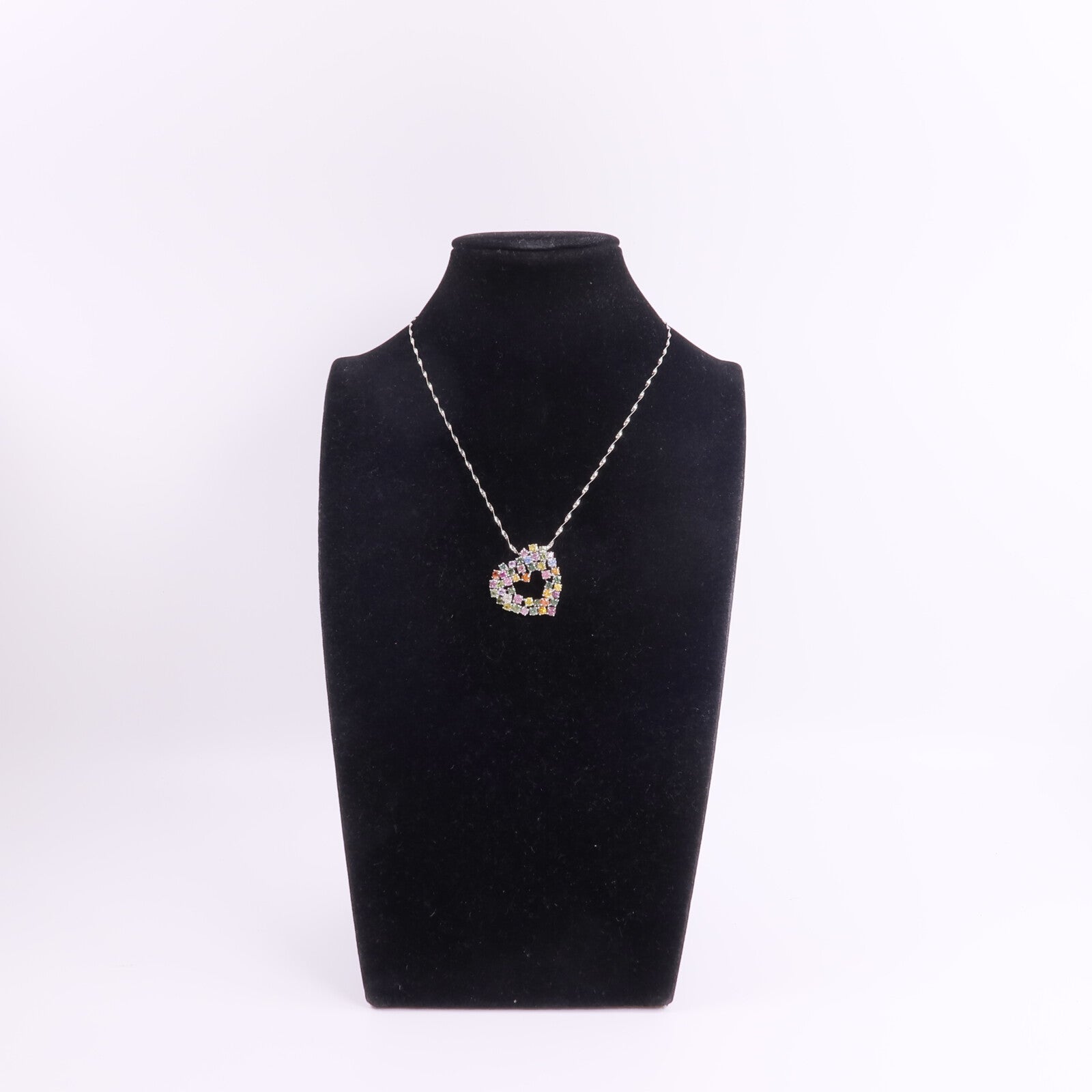 JEWELRY 18K白金Color Stone Necklace彩色寶石項鍊