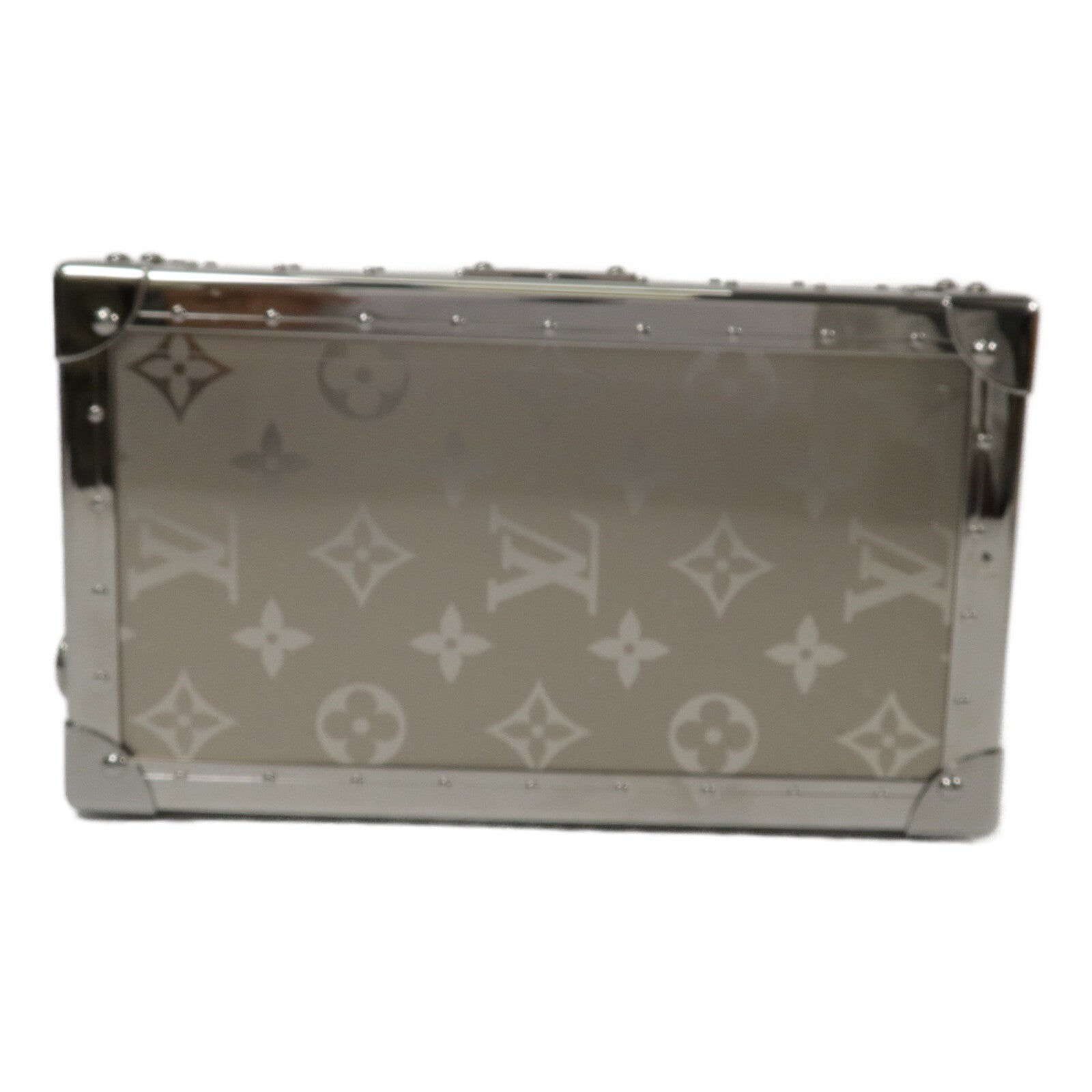 LOUIS VUITTON Monogram Titanium Trunk Wallet Slim肩背袋