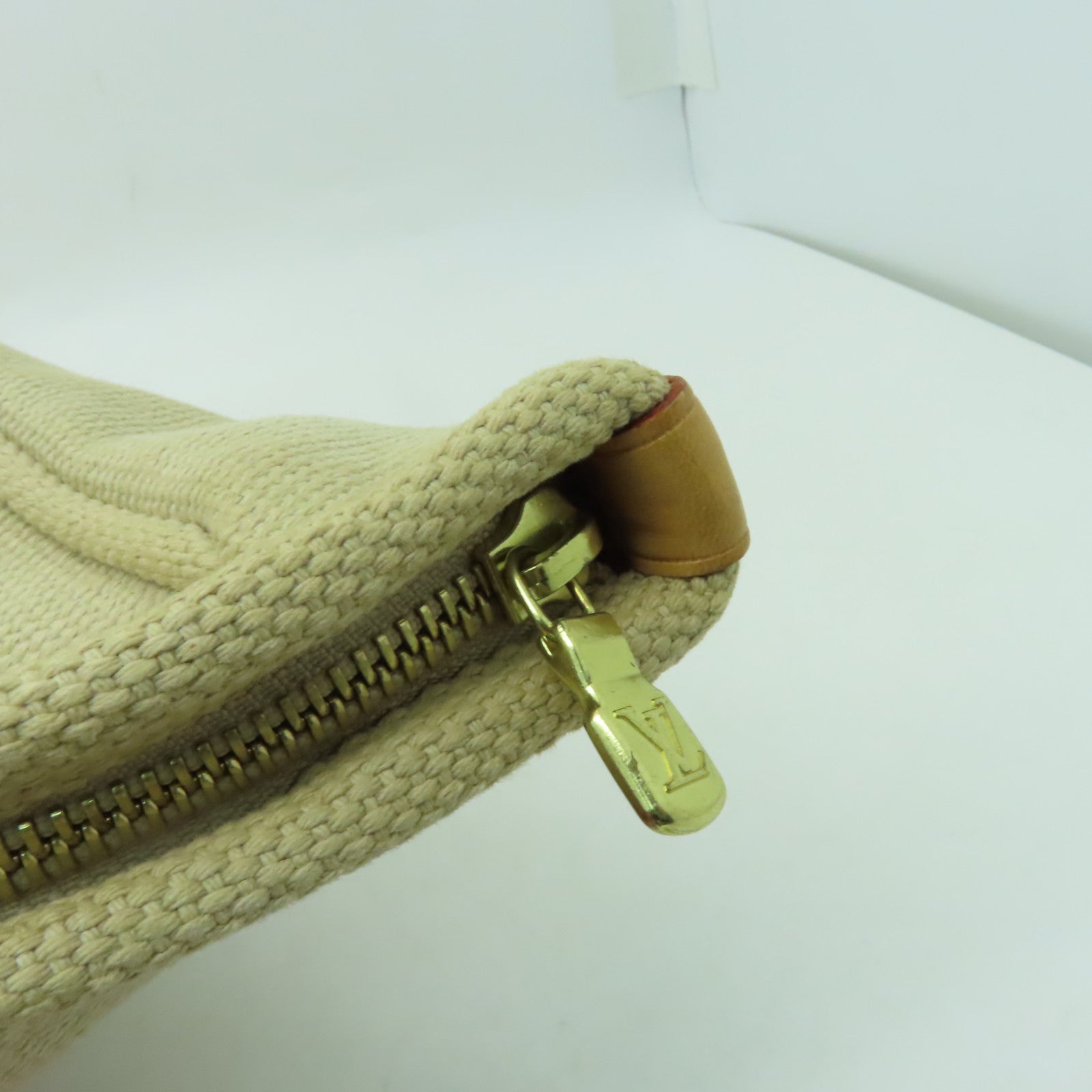 LOUIS VUITTON 【激減優惠】帆布Antigua Cabas GM金扣手挽袋米色/紅色