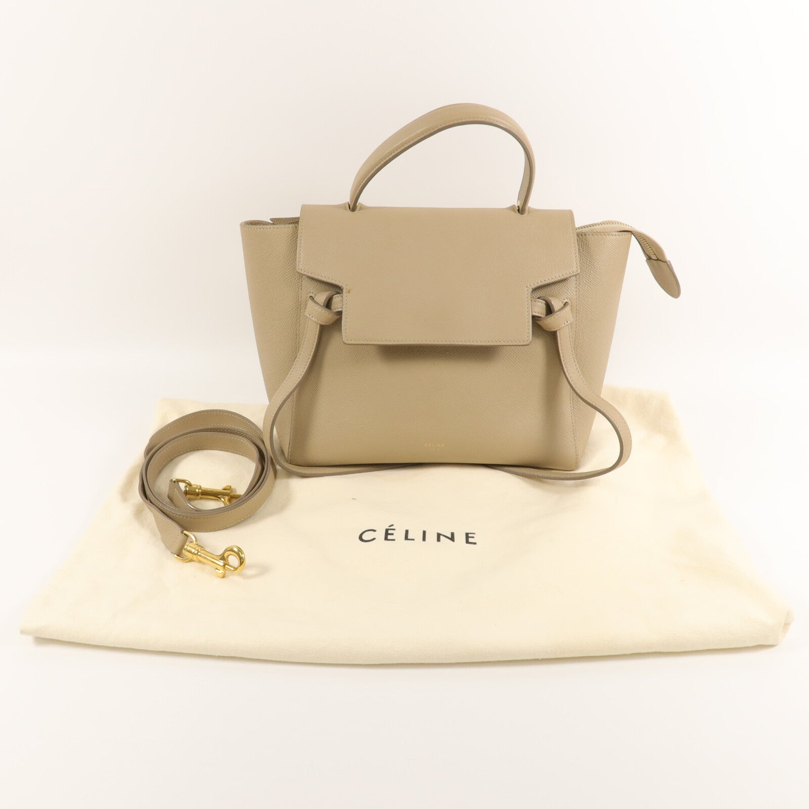 CELINE 牛皮皮革Micro Belt Bag肩背袋