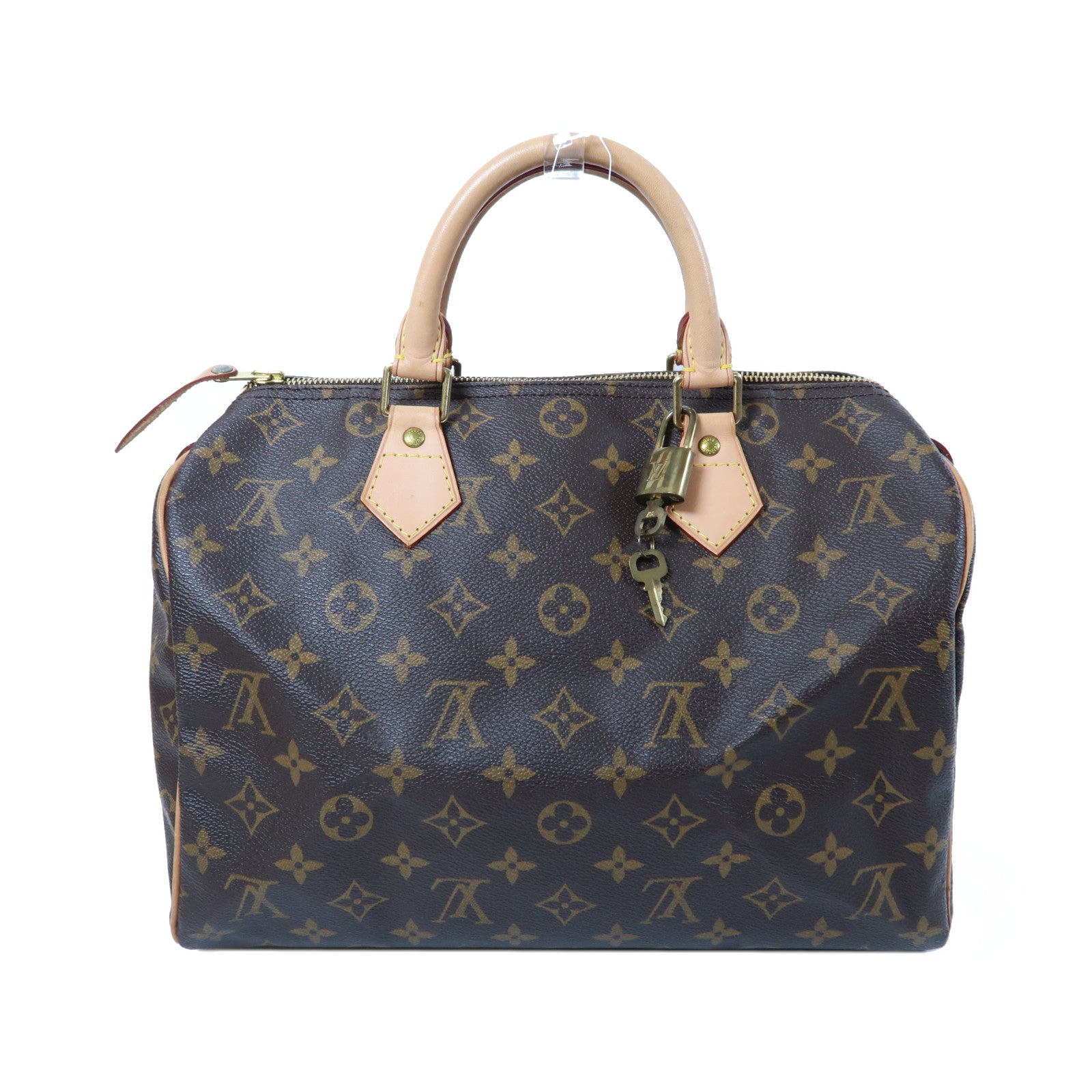 LOUIS VUITTON Monogram Speedy 30金扣手挽袋啡色