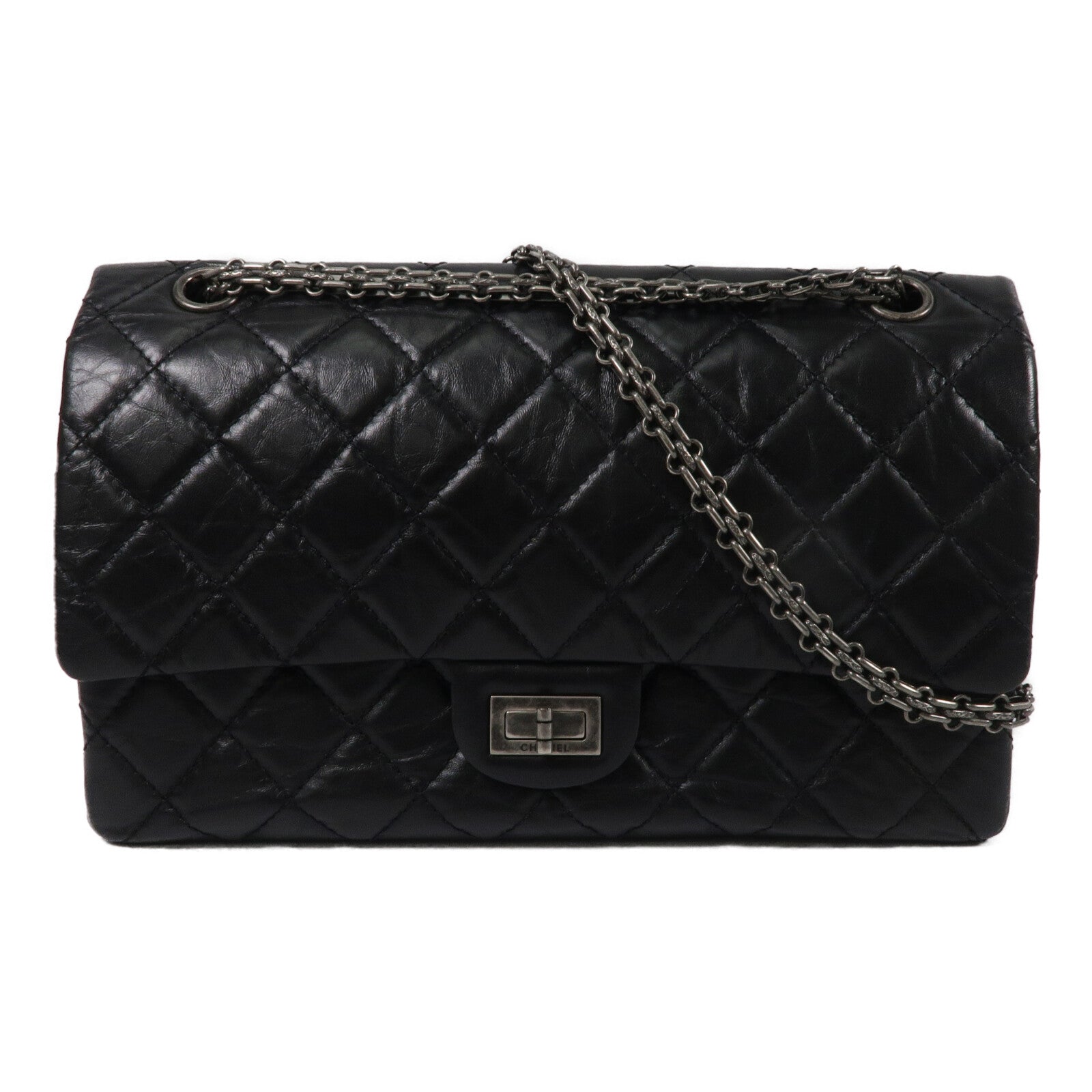 CHANEL 牛皮皮革Chanel 2.55鏈帶肩背袋