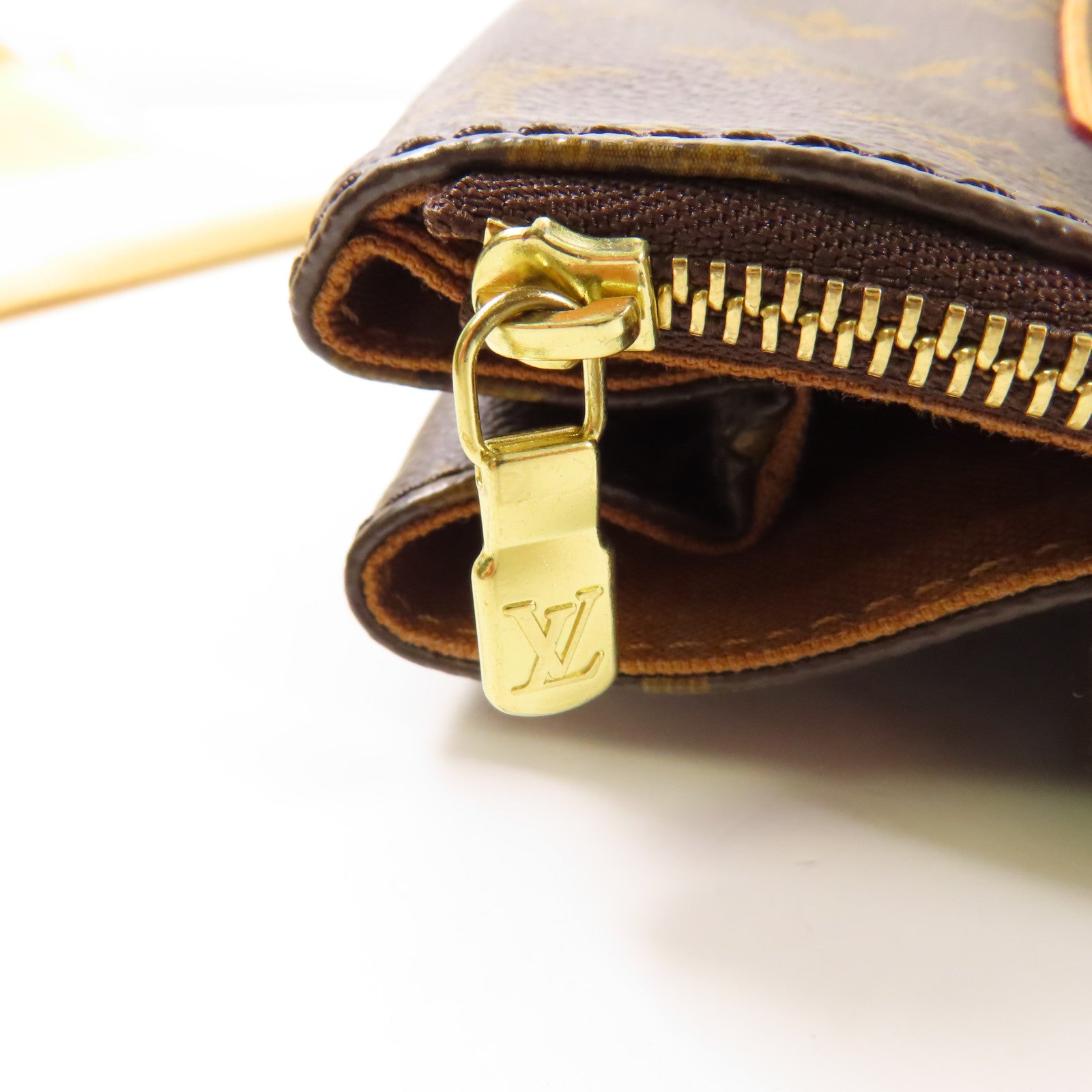 LOUIS VUITTON Monogram Cabas Beaubourg金扣肩背袋棕色