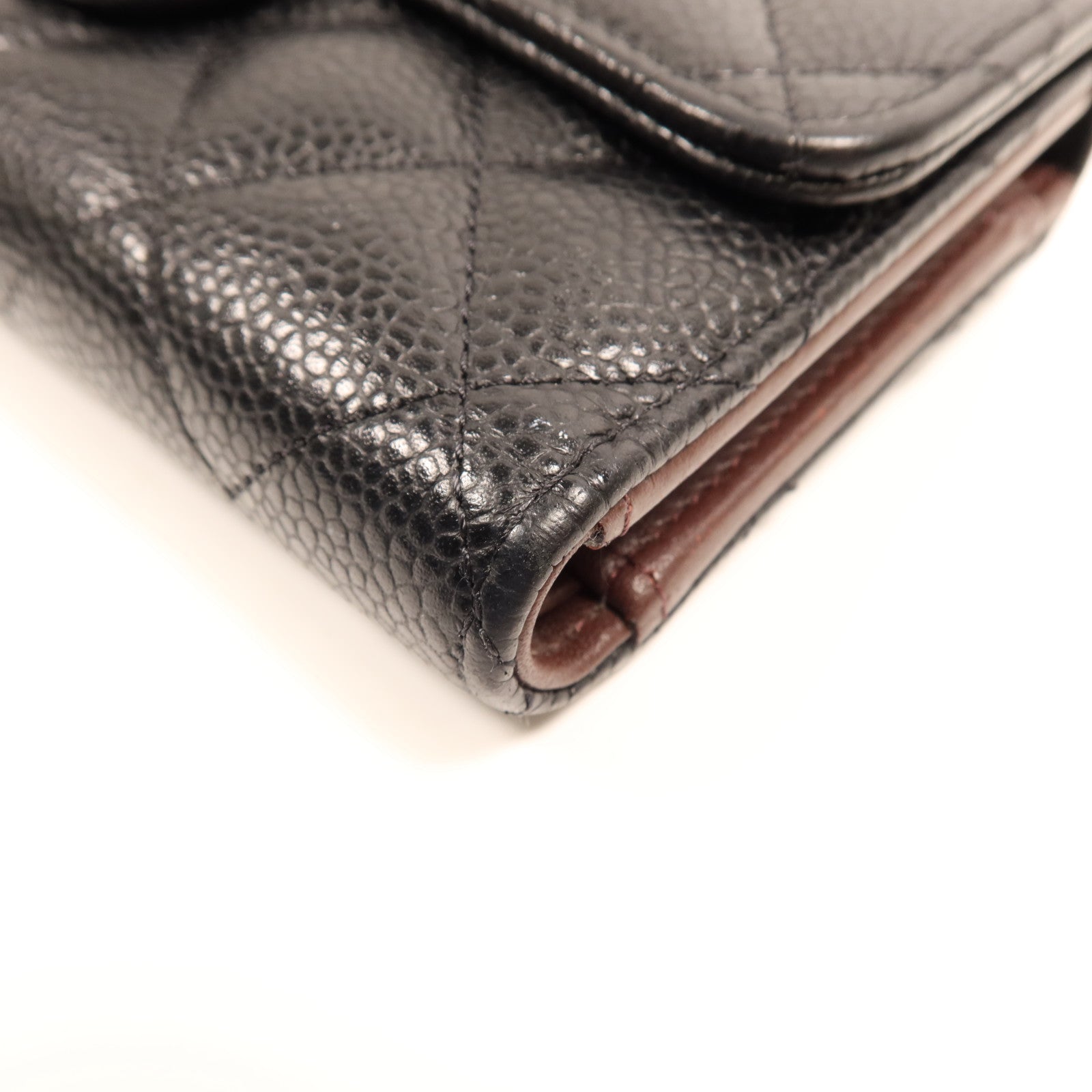 CHANEL 牛皮皮革Medium Wallet銀扣錢包
