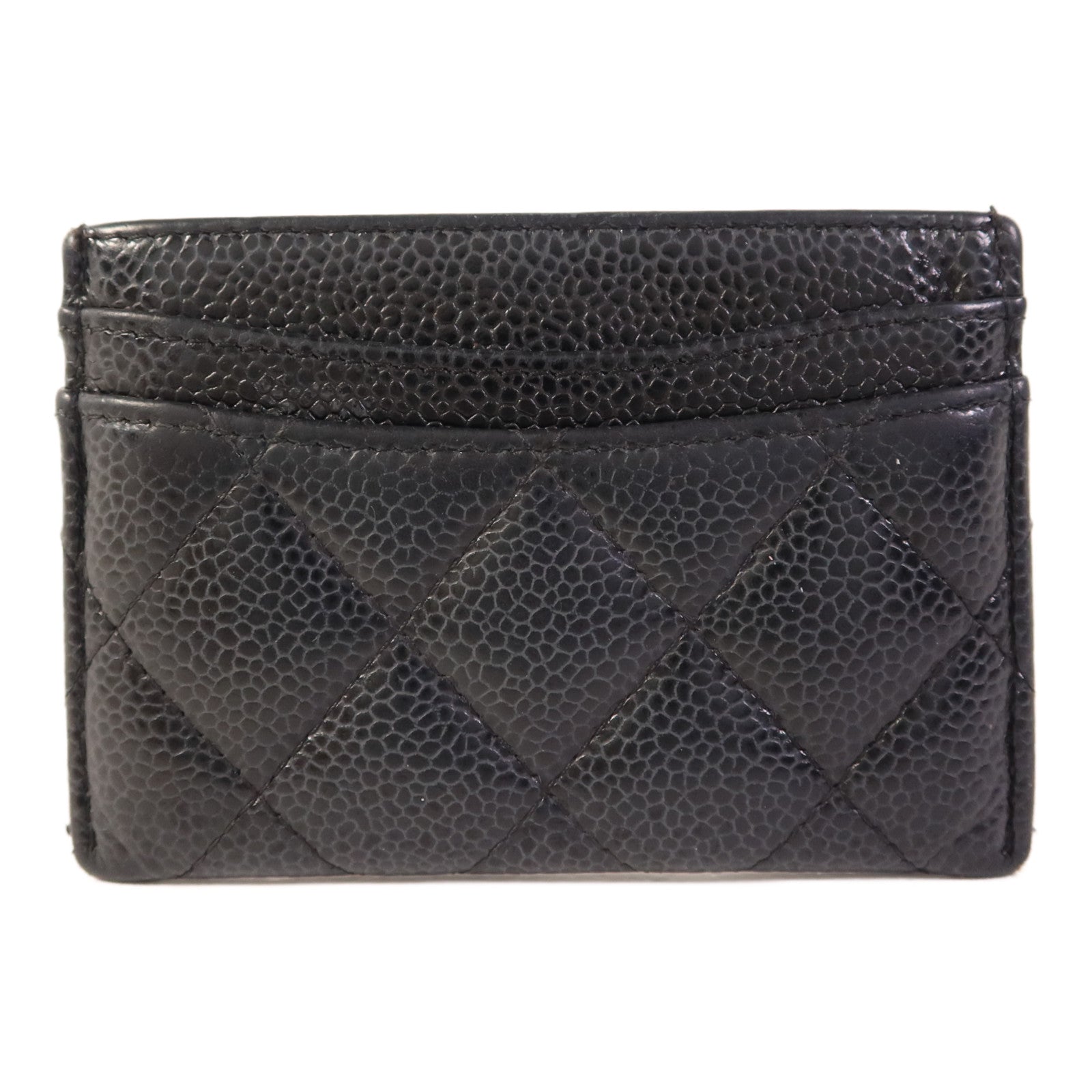 CHANEL 牛皮皮革Card Case銀扣卡片套