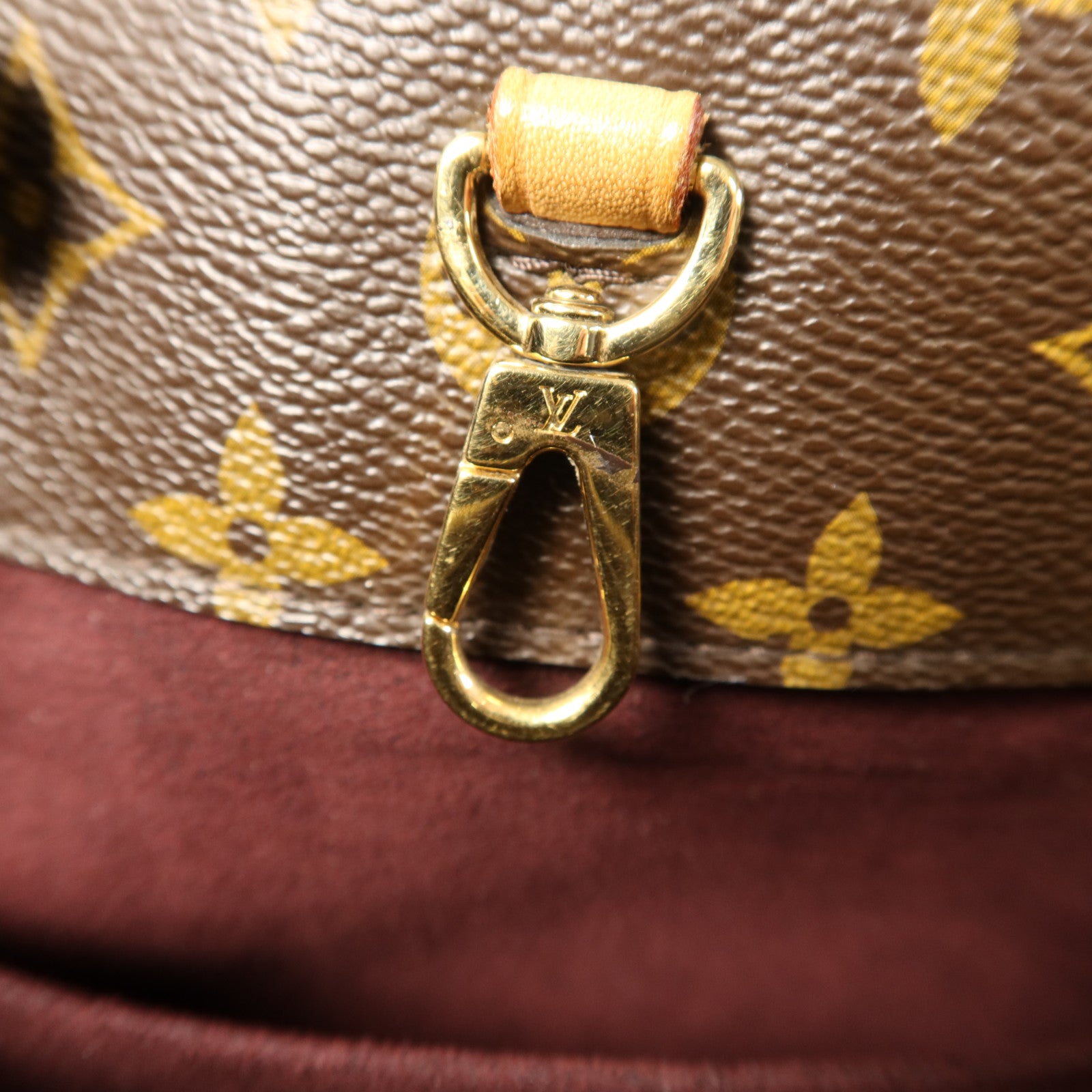 LOUIS VUITTON Monogram Montaigne BB金扣手挽肩背兩用袋棕色