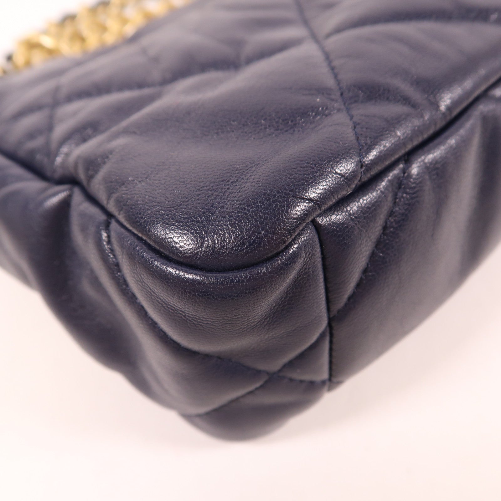 CHANEL 【激減優惠】羊皮皮革C19 Small金扣鏈帶手挽肩背兩用袋