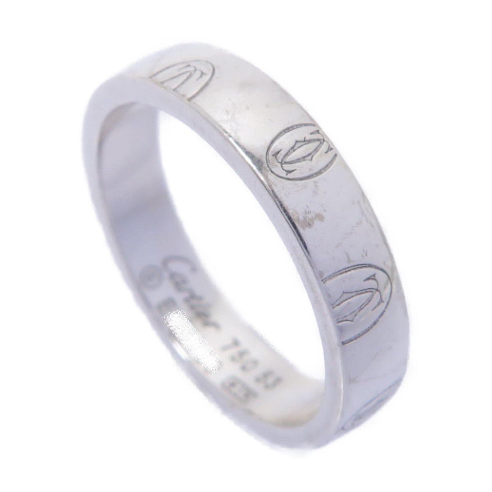 CARTIER 【激減優惠】18K白金Happy Birthday戒指US#6.25/Cartier#53