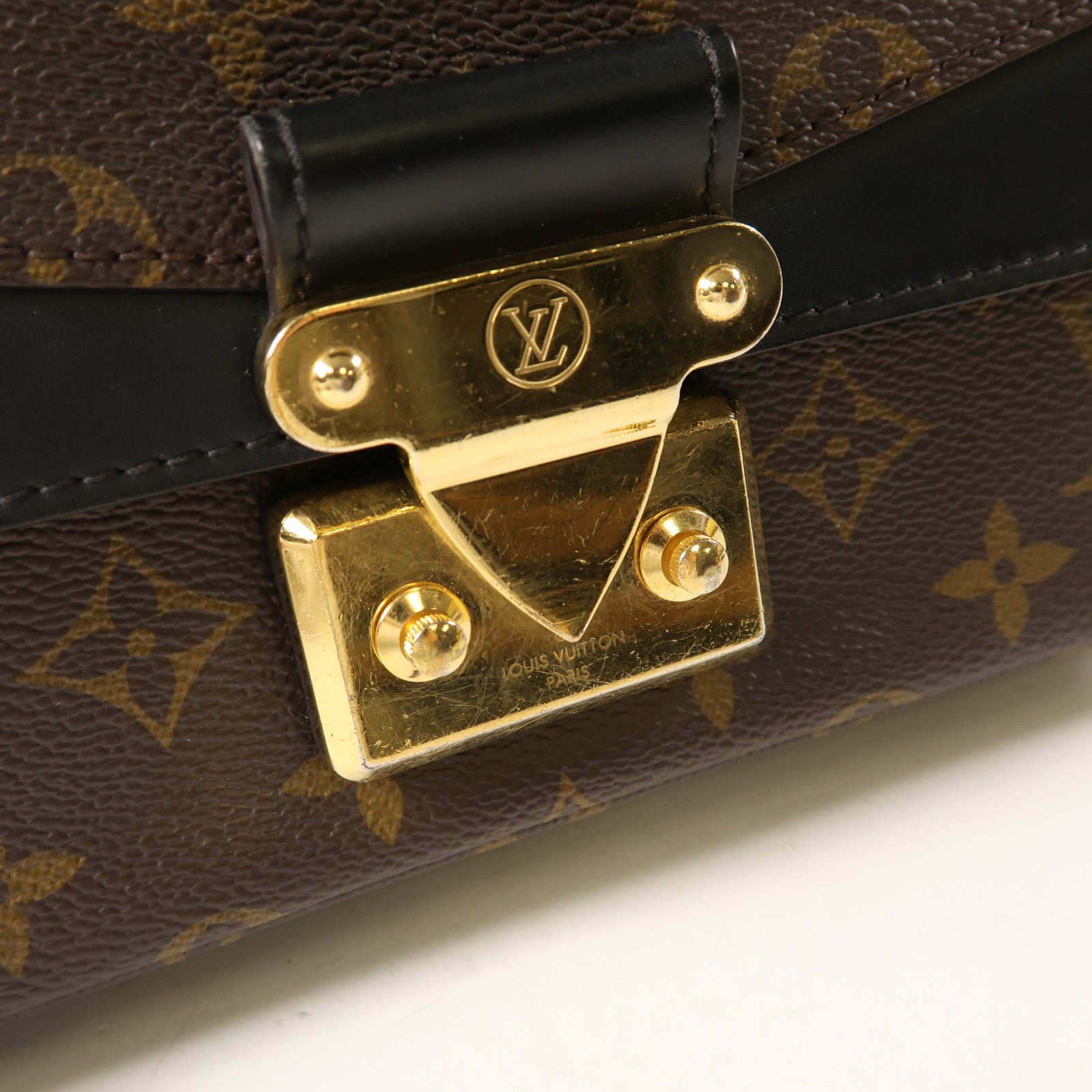 LOUIS VUITTON Monogram Marceau金扣肩背袋棕色